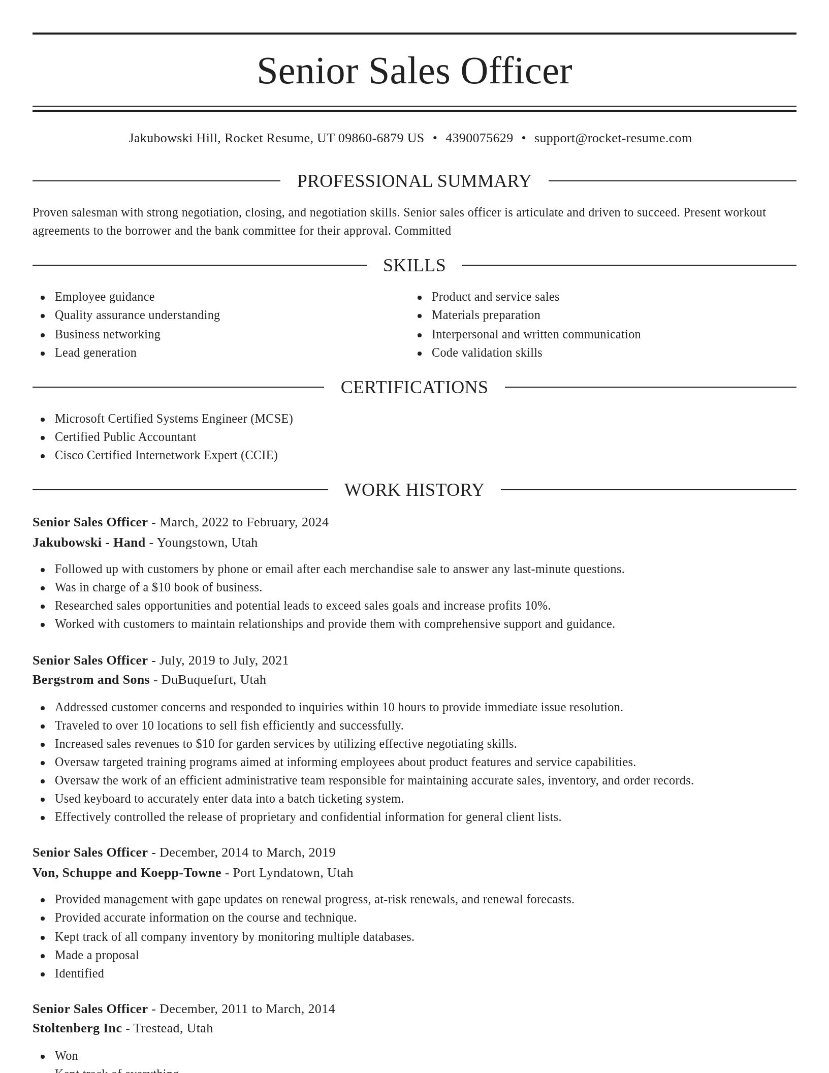 Elegant resume template
