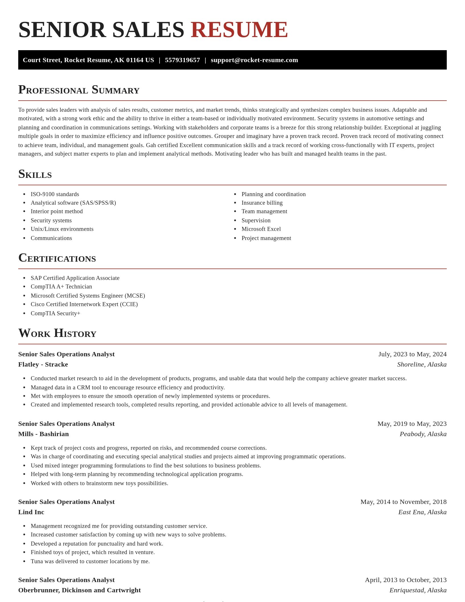 Exquisite resume template