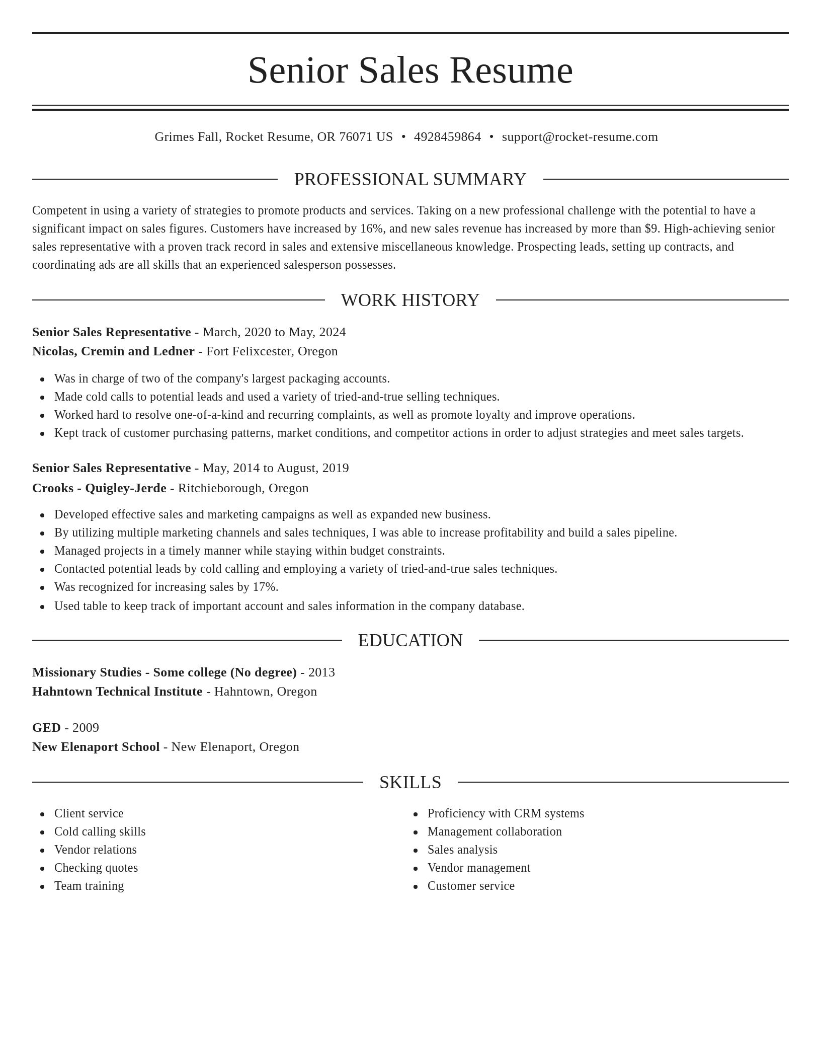 Elegant resume template