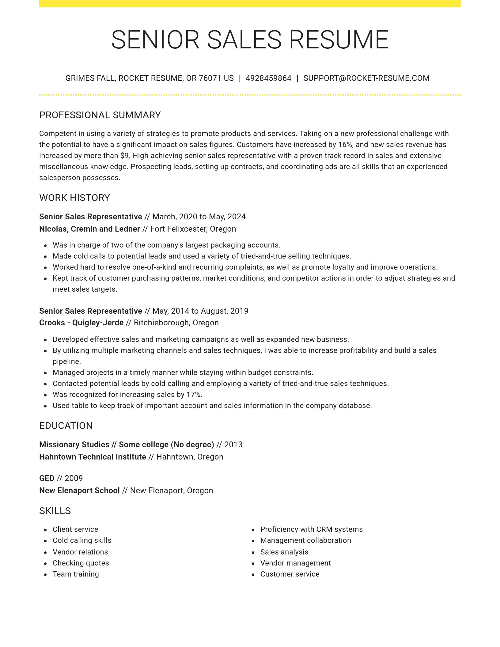 Grand resume template