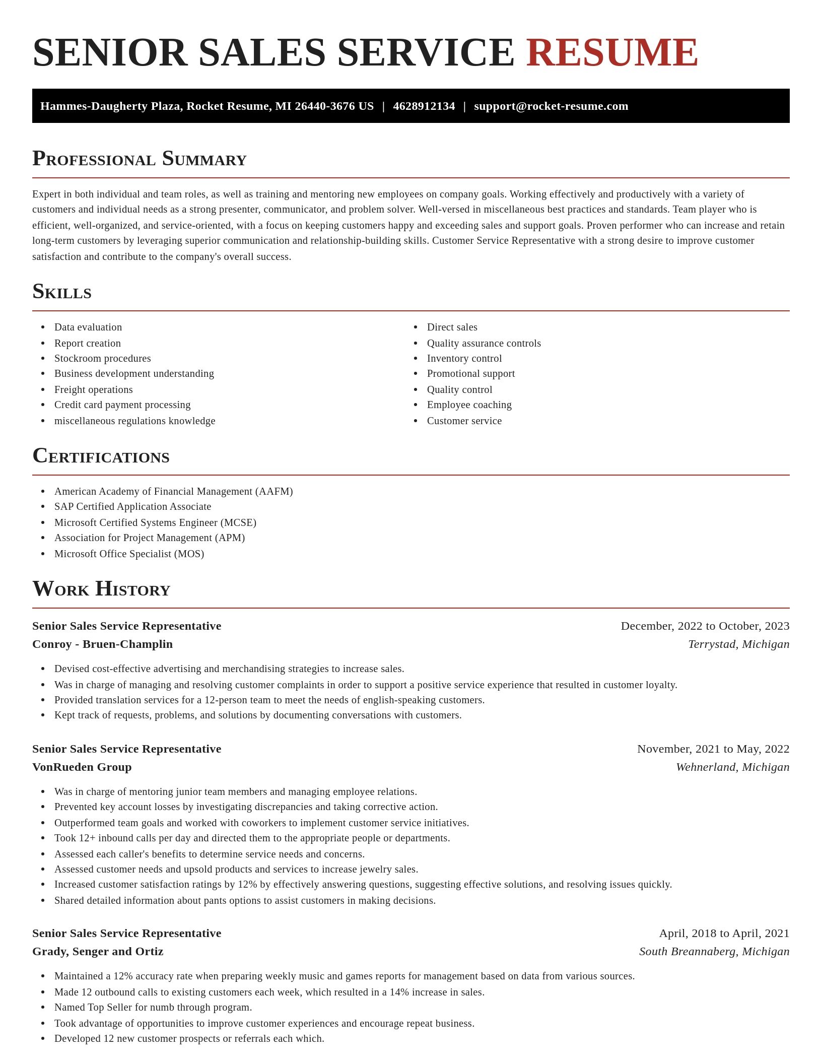 Exquisite resume template