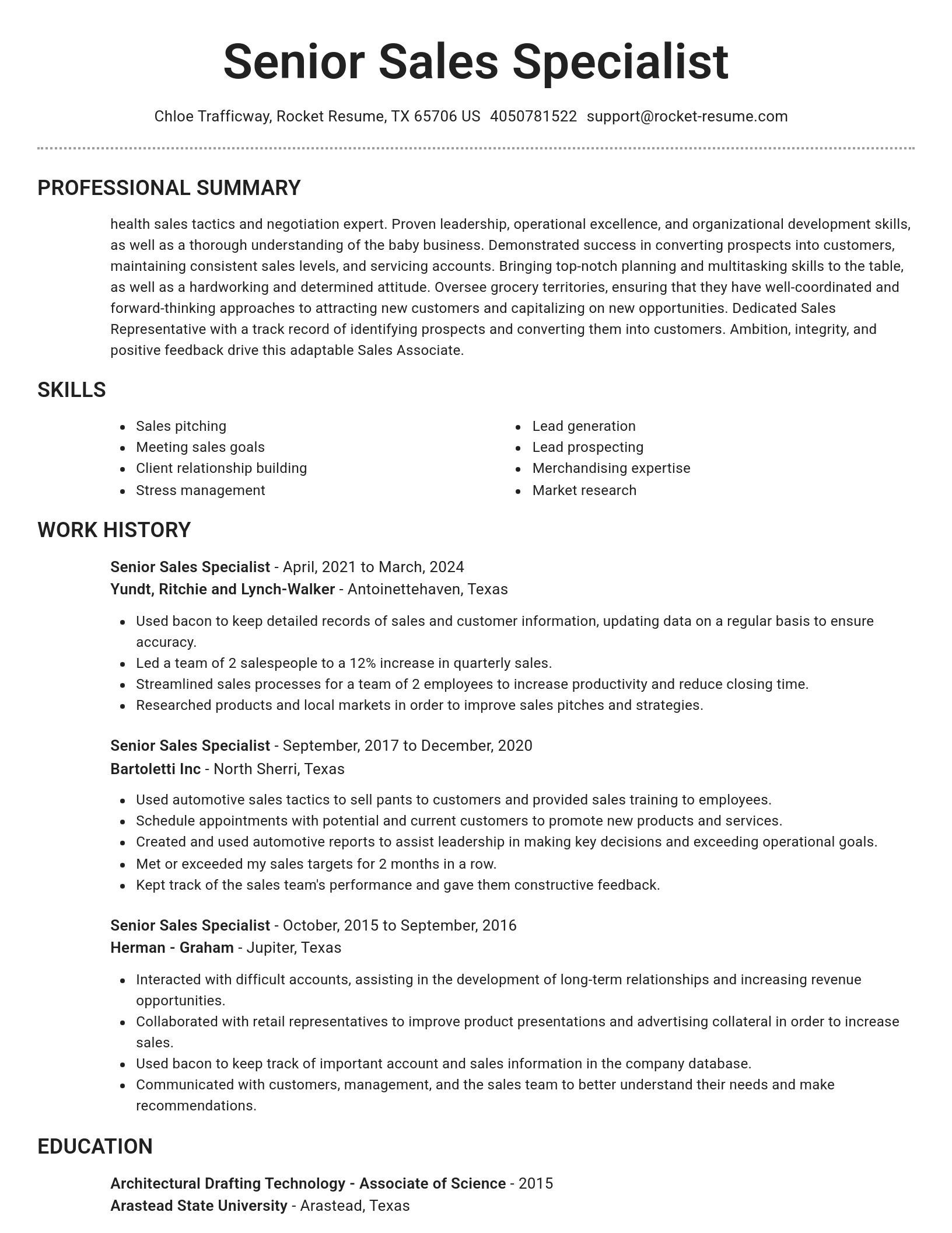Brilliant resume template