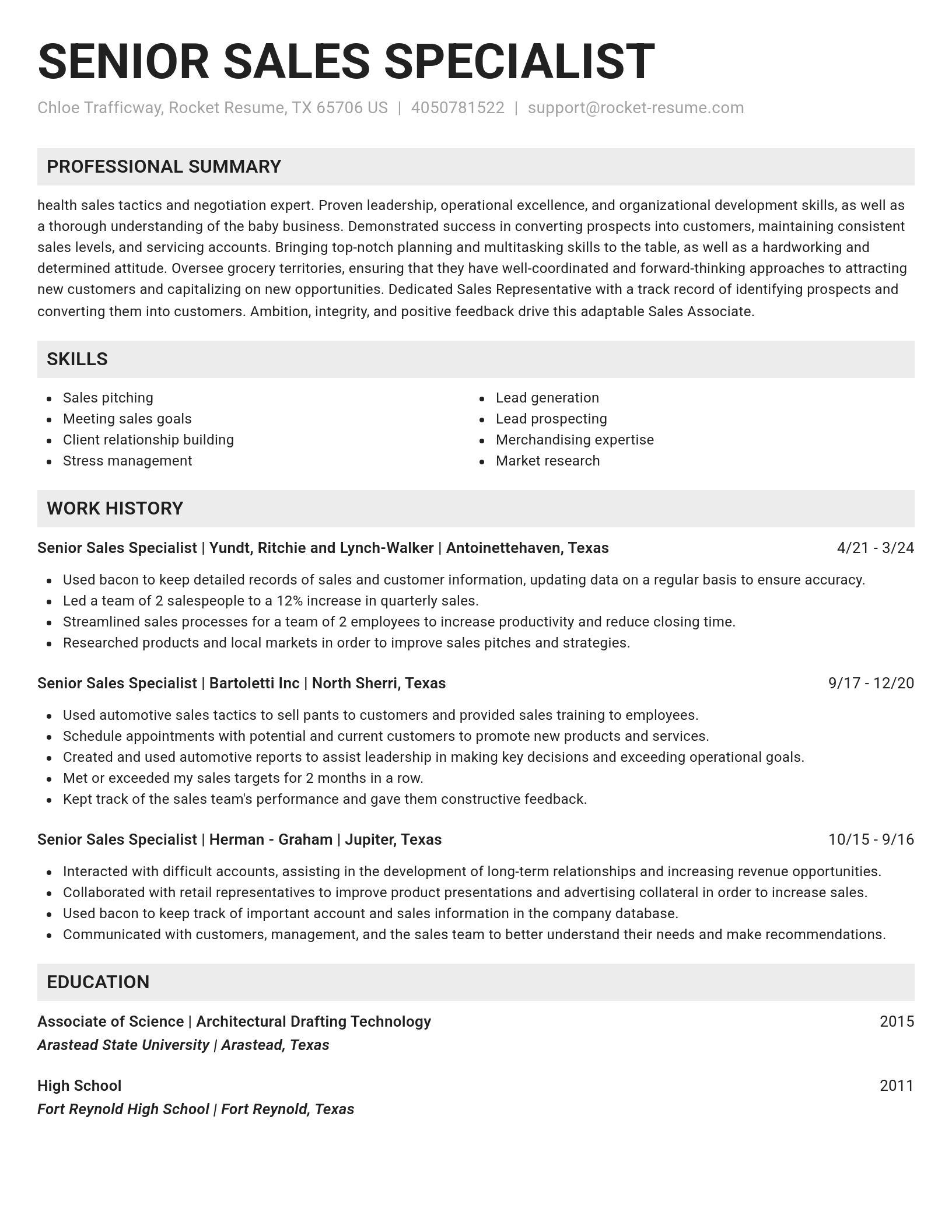 Genius resume template