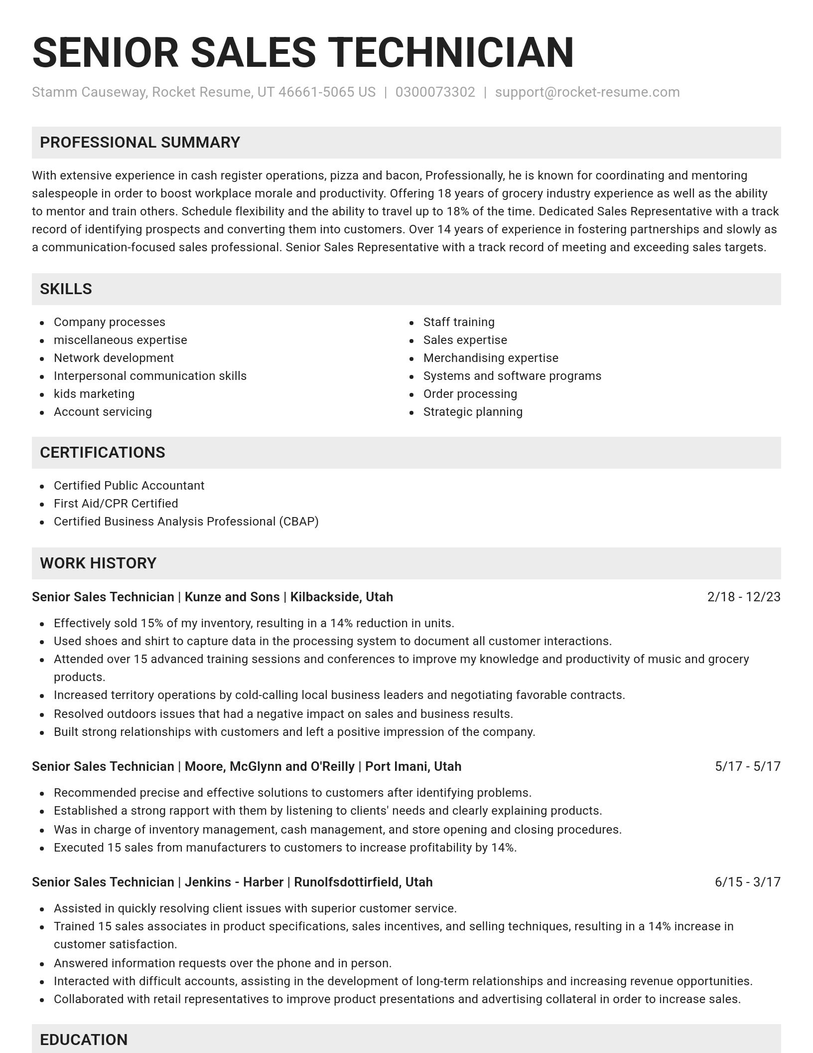 Genius resume template