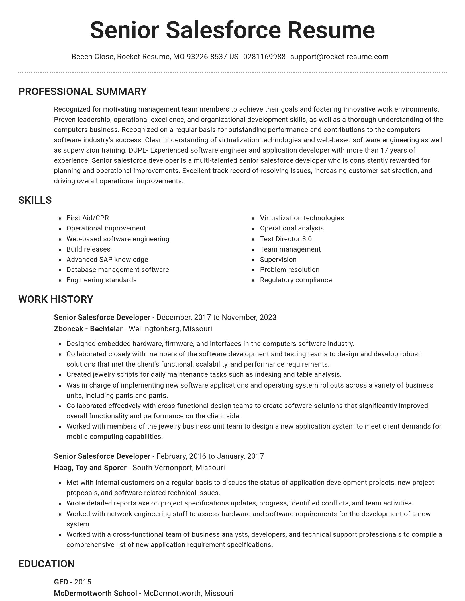 Brilliant resume template
