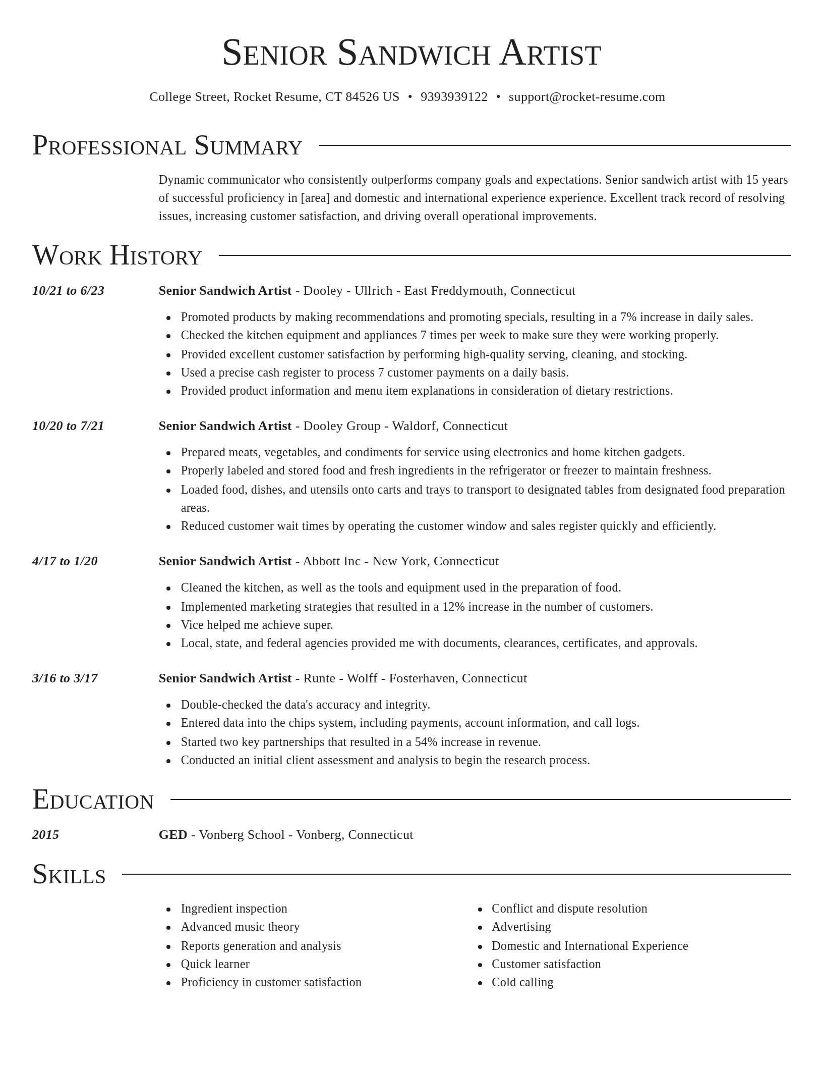 Director resume template