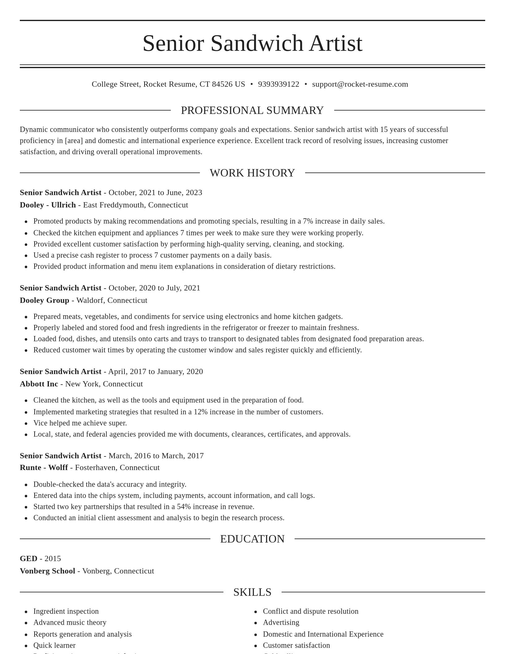 Elegant resume template