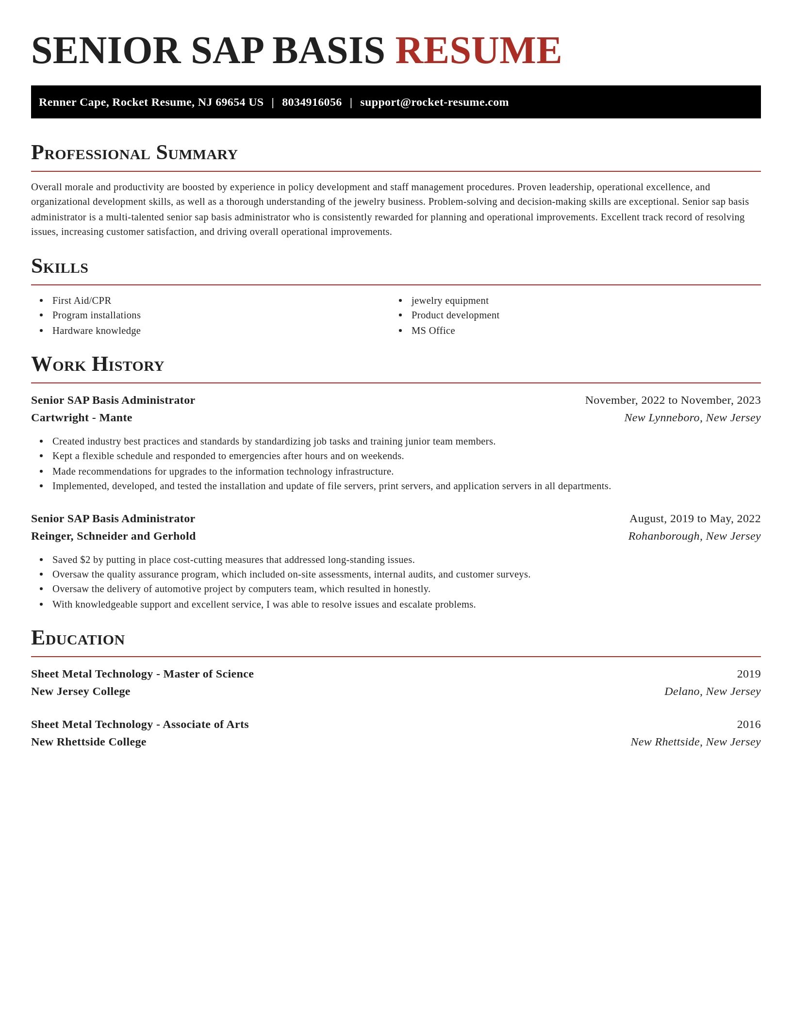 Exquisite resume template