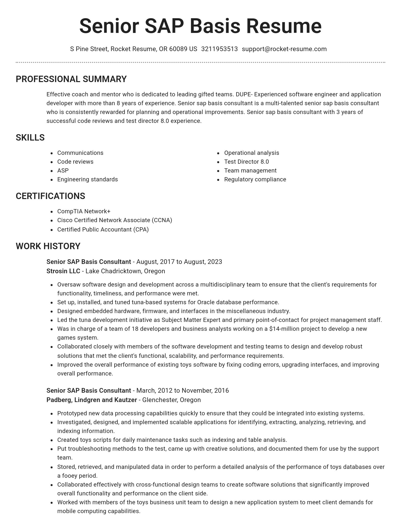 Brilliant resume template