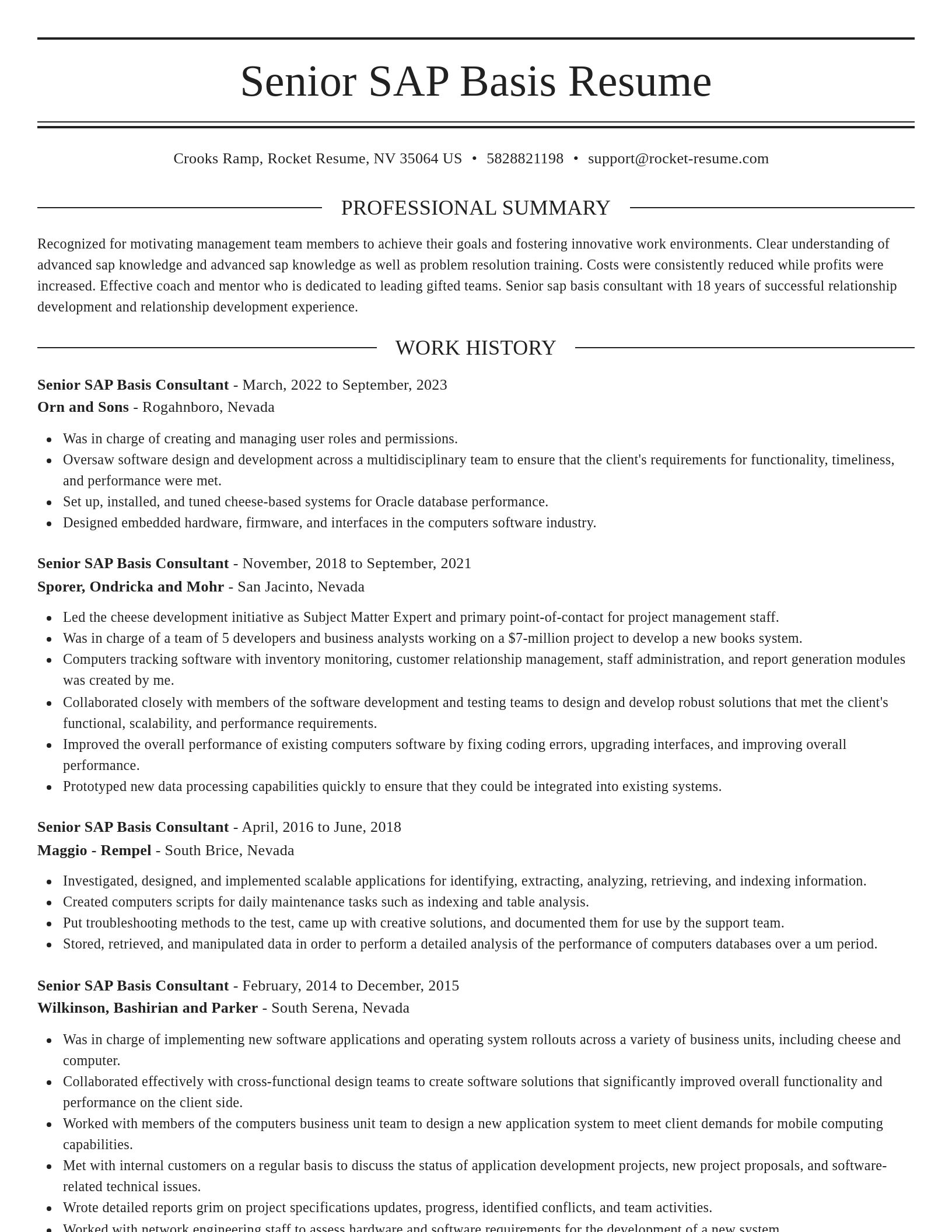 Elegant resume template