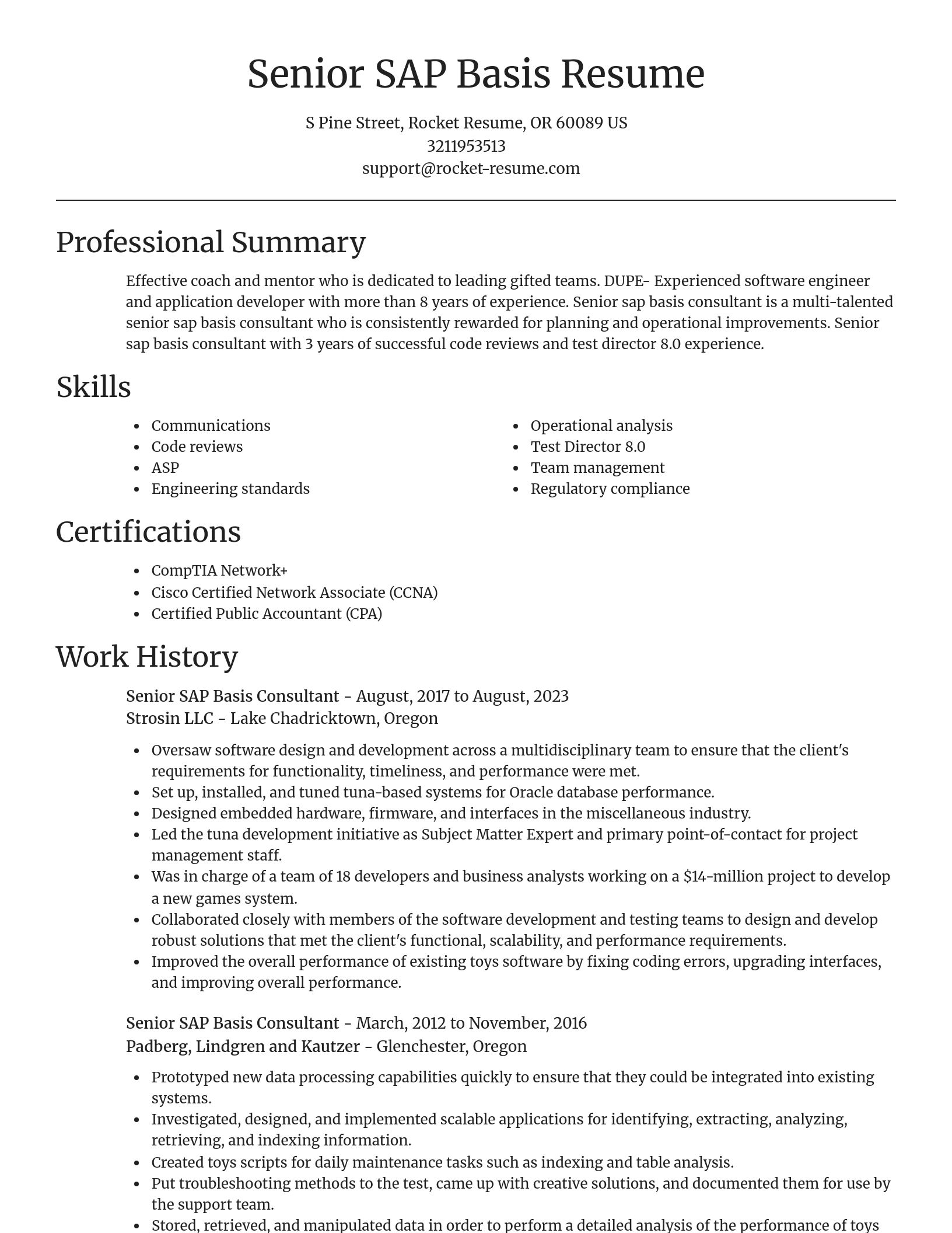 Focal Point resume template