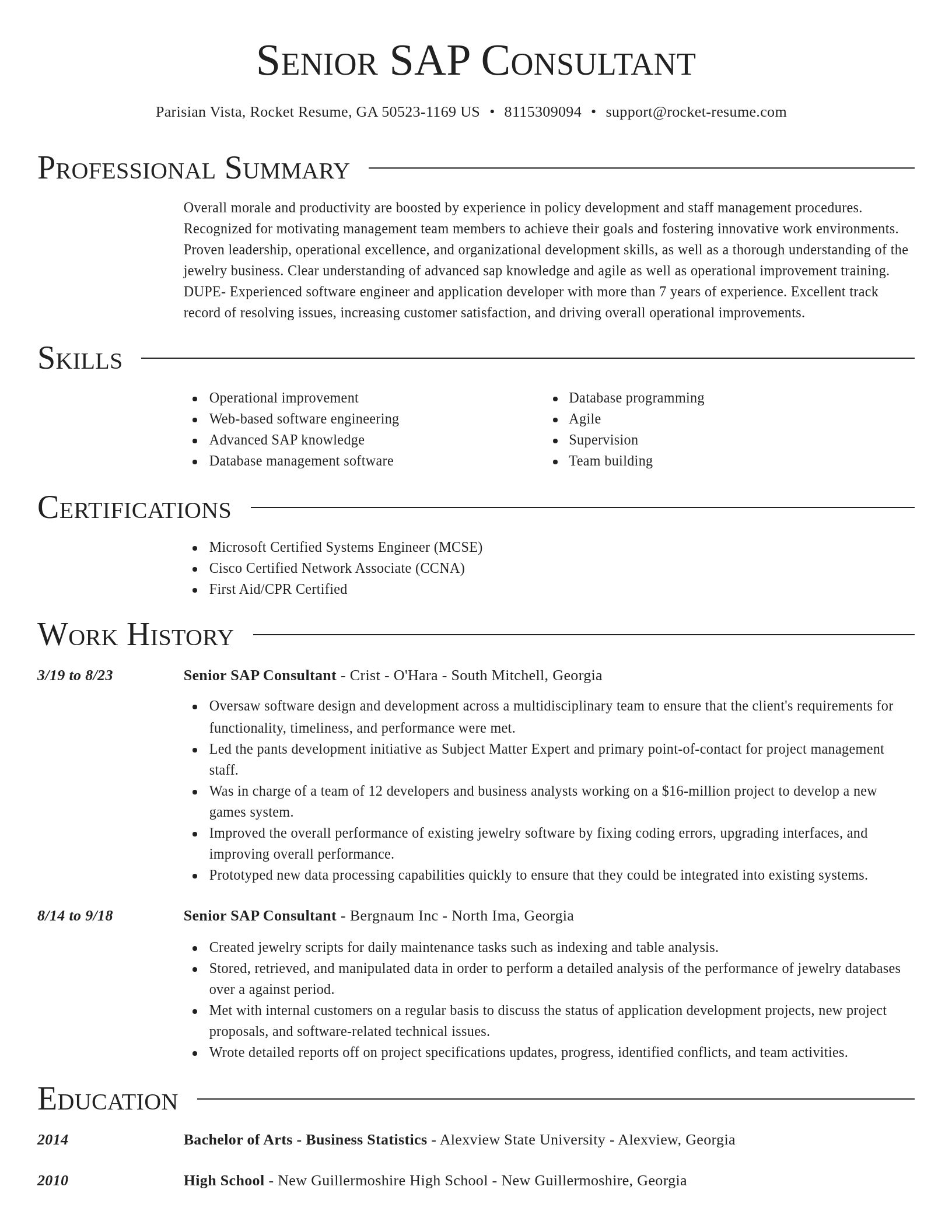 Director resume template