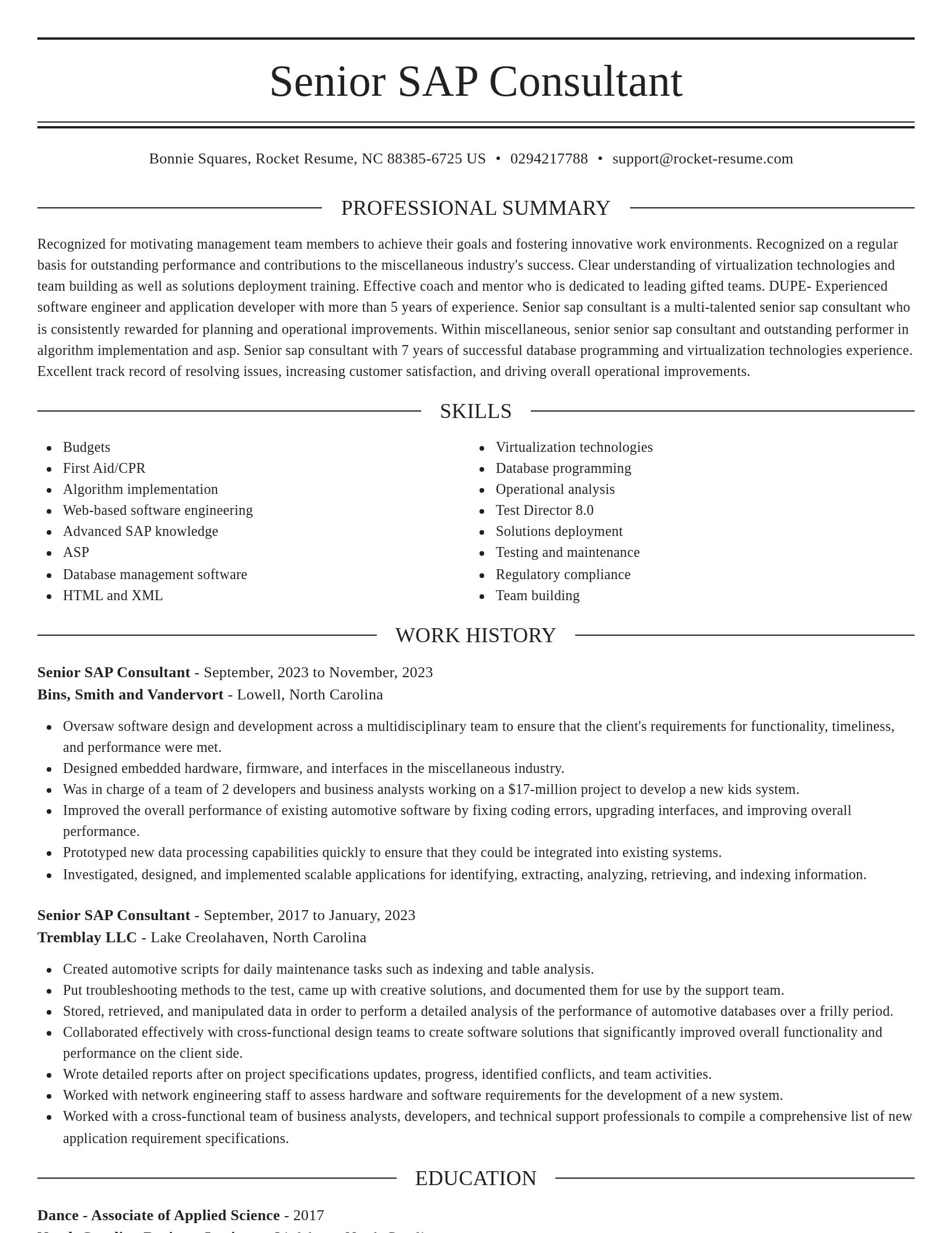 Elegant resume template