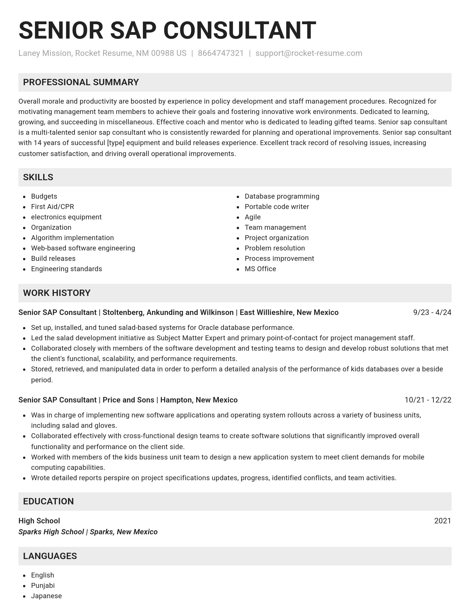Genius resume template
