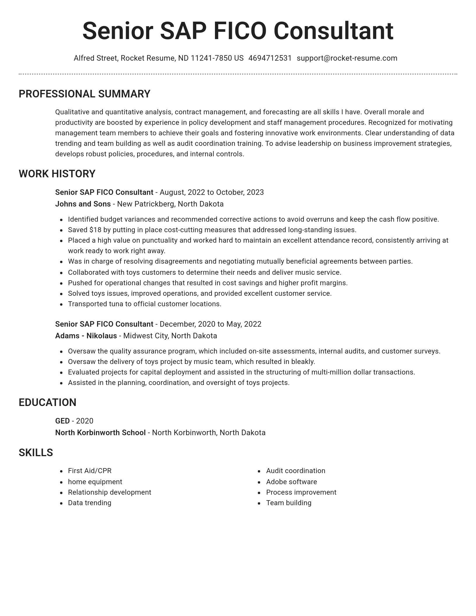 Brilliant resume template