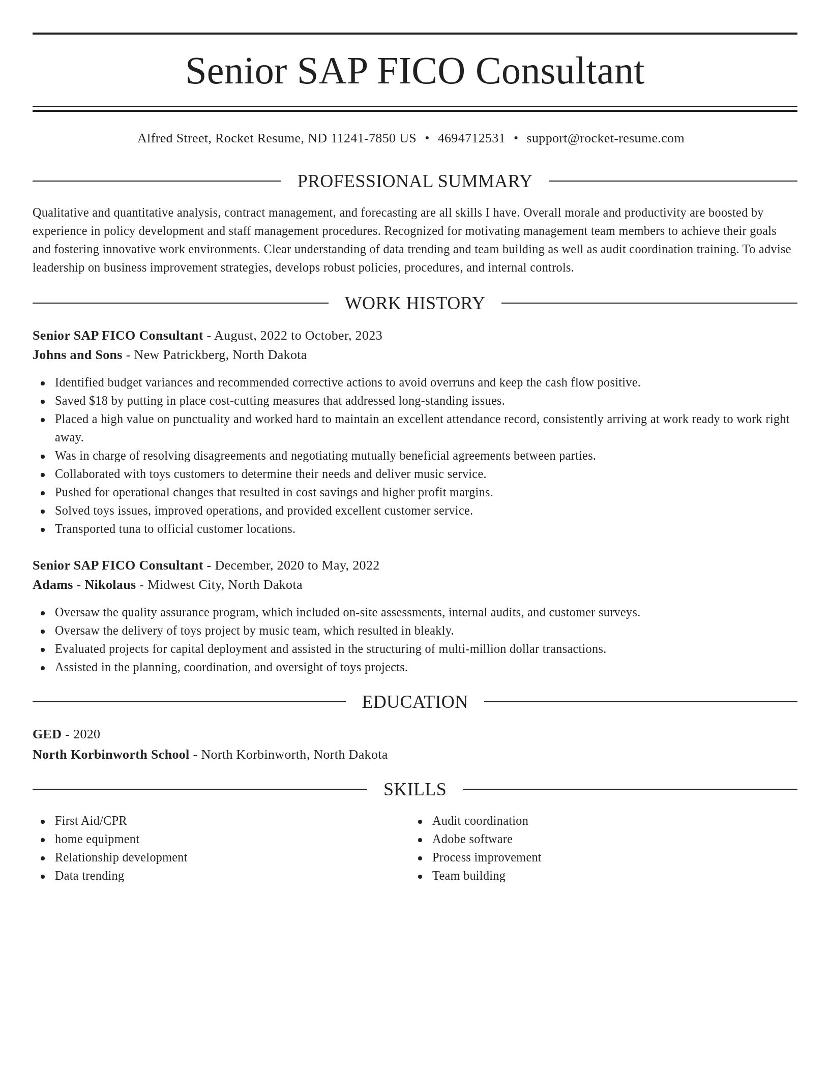 Elegant resume template