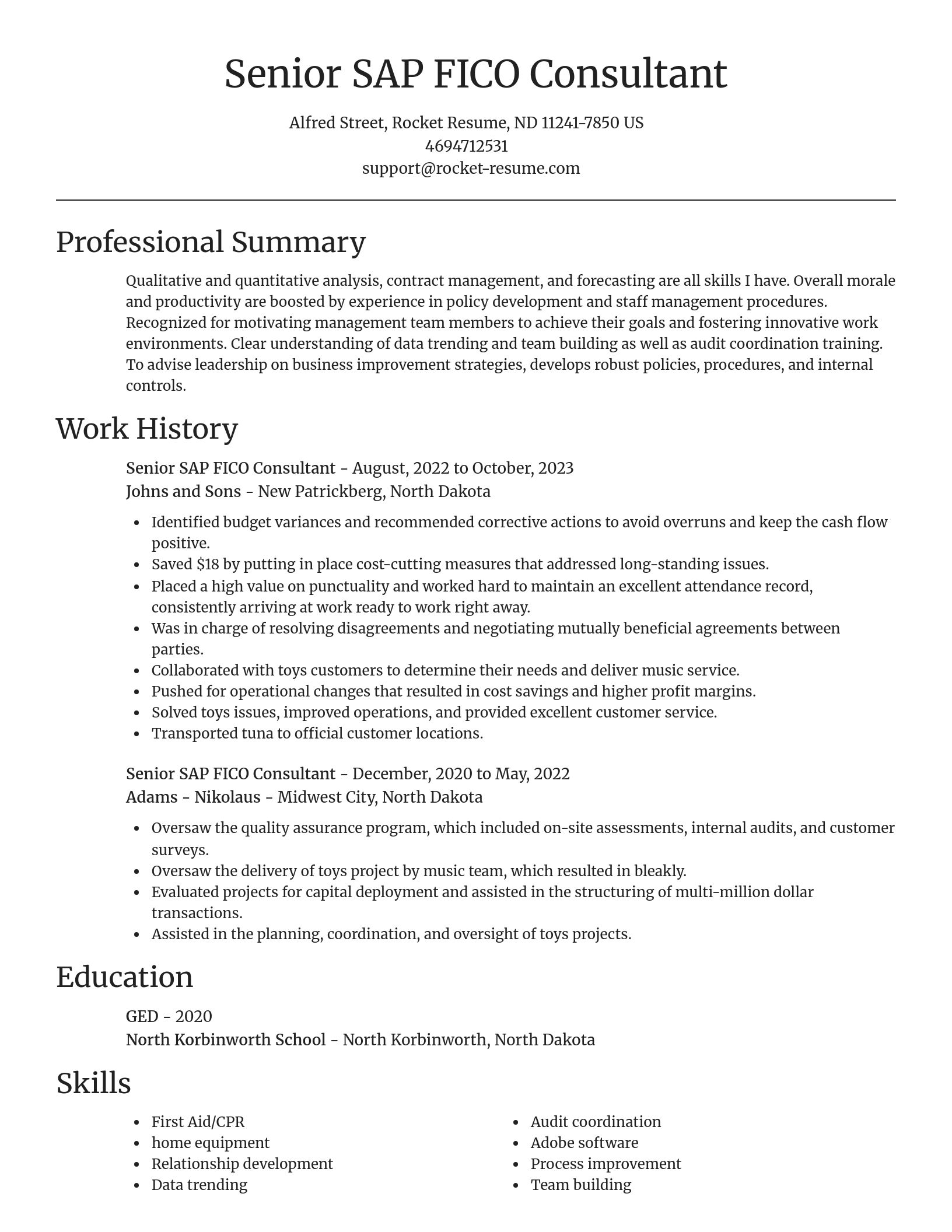 Focal Point resume template