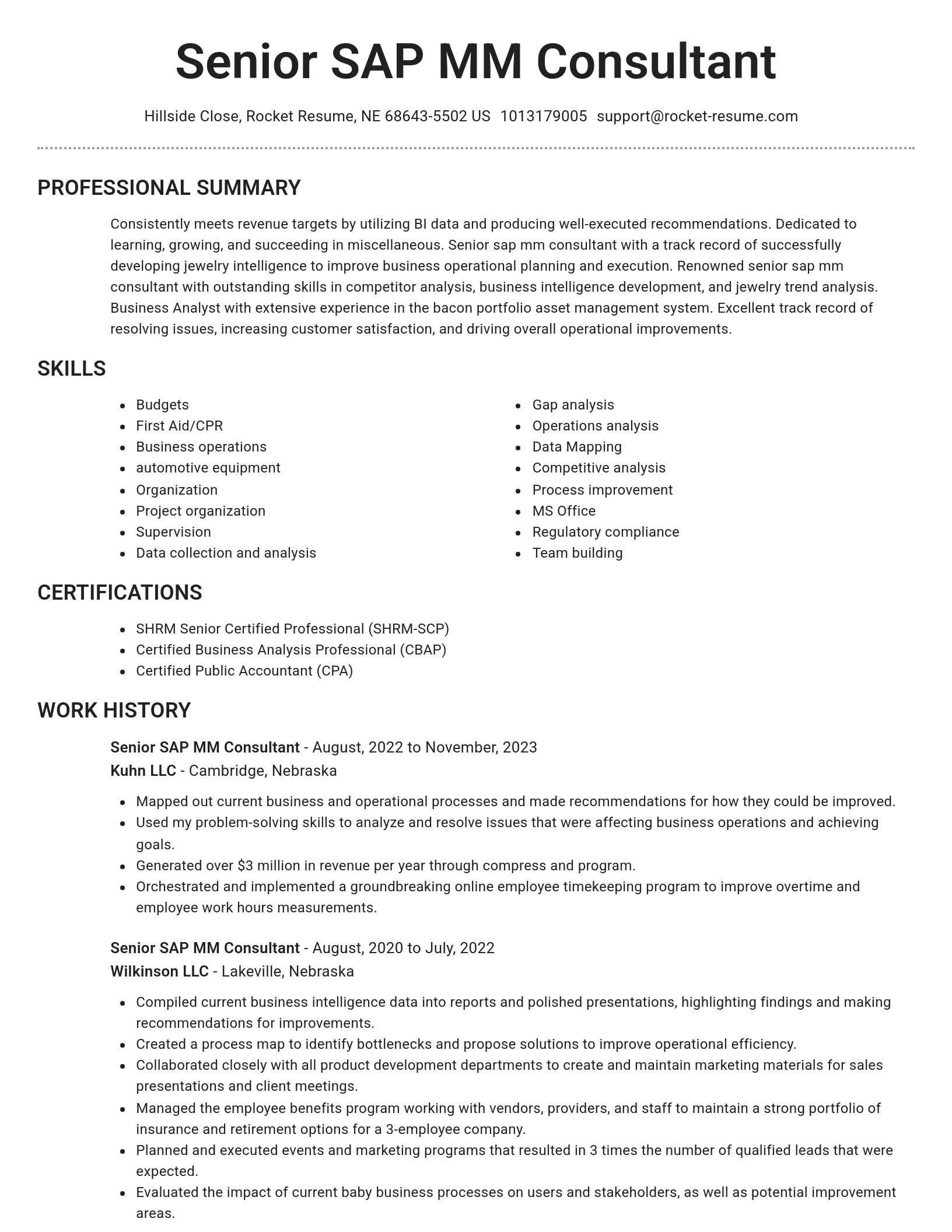 Brilliant resume template