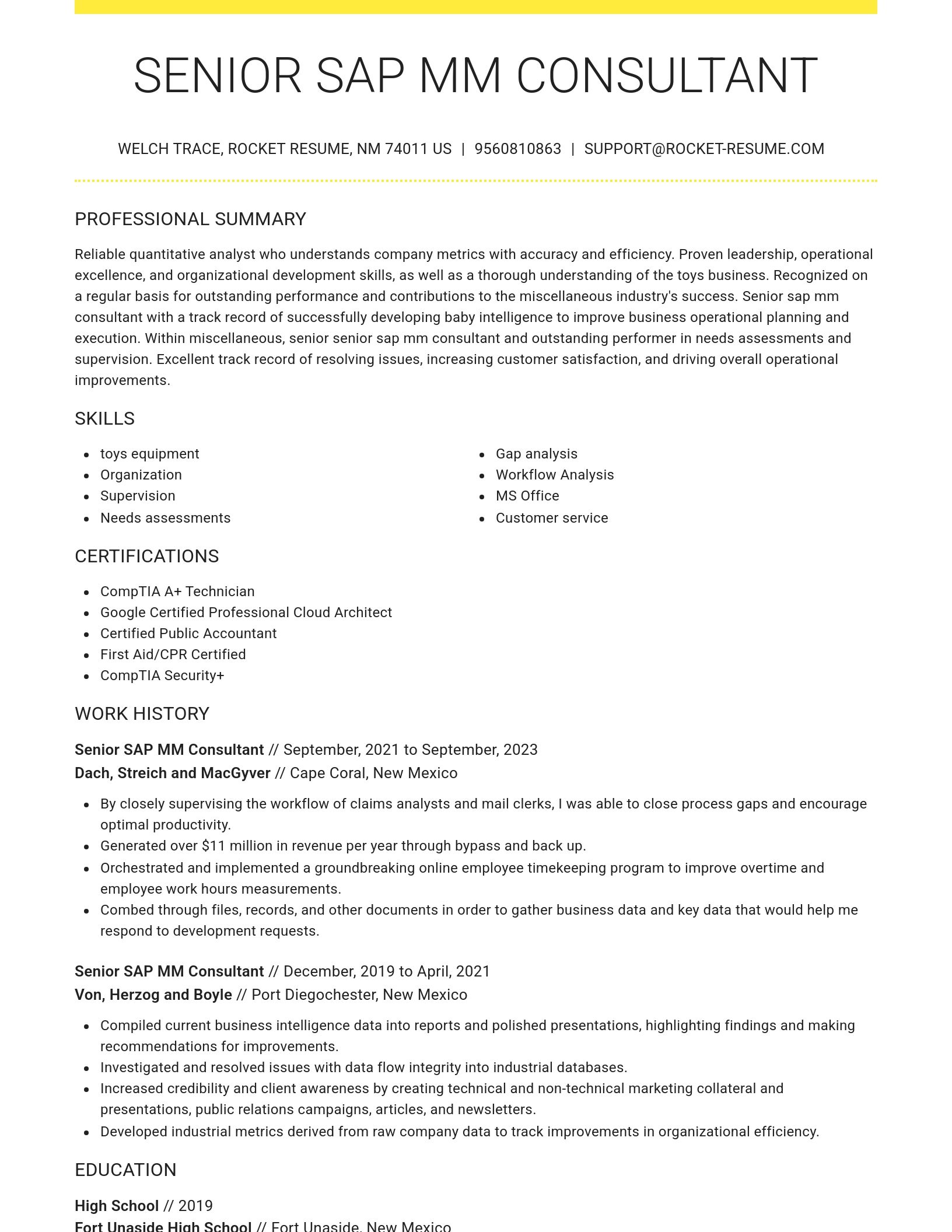 Grand resume template
