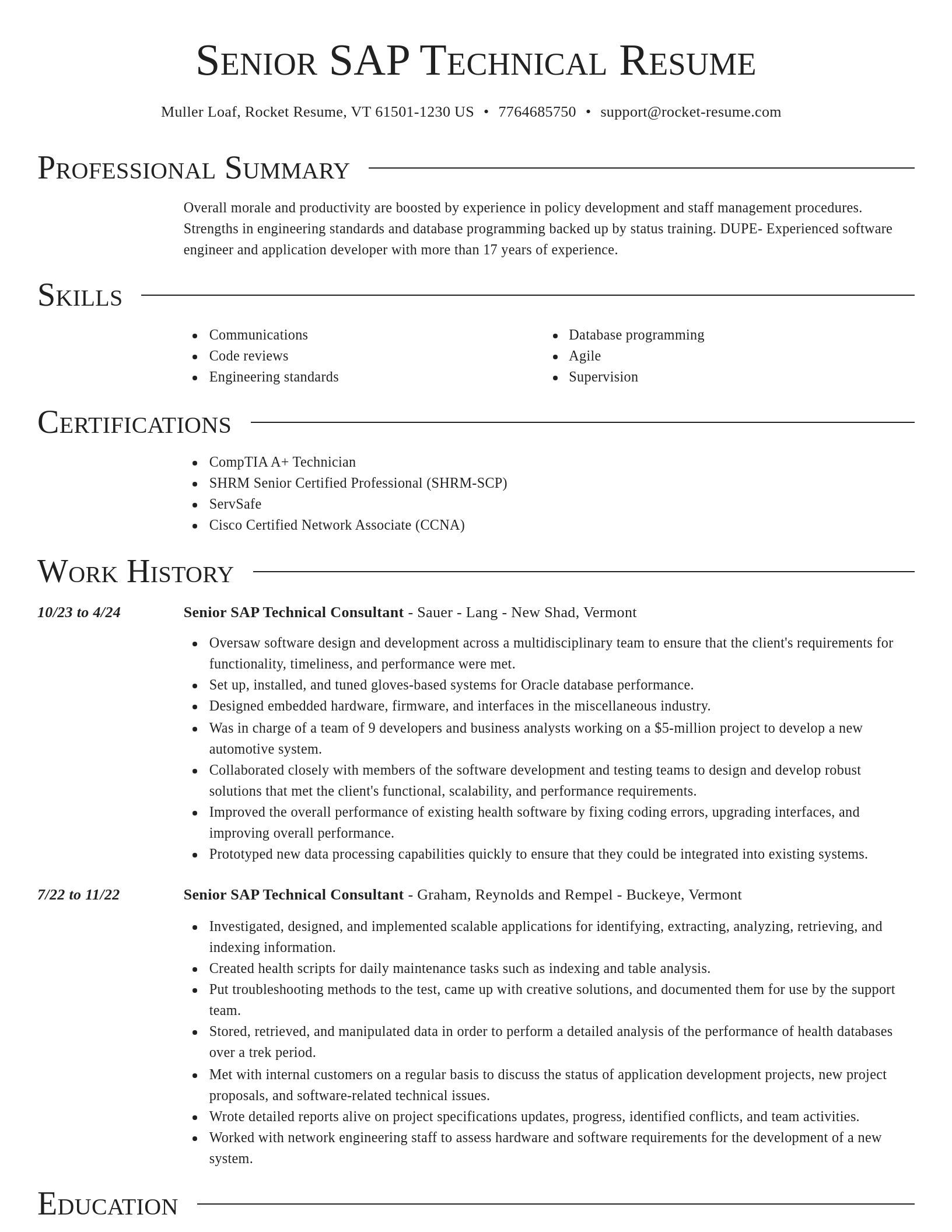 Director resume template
