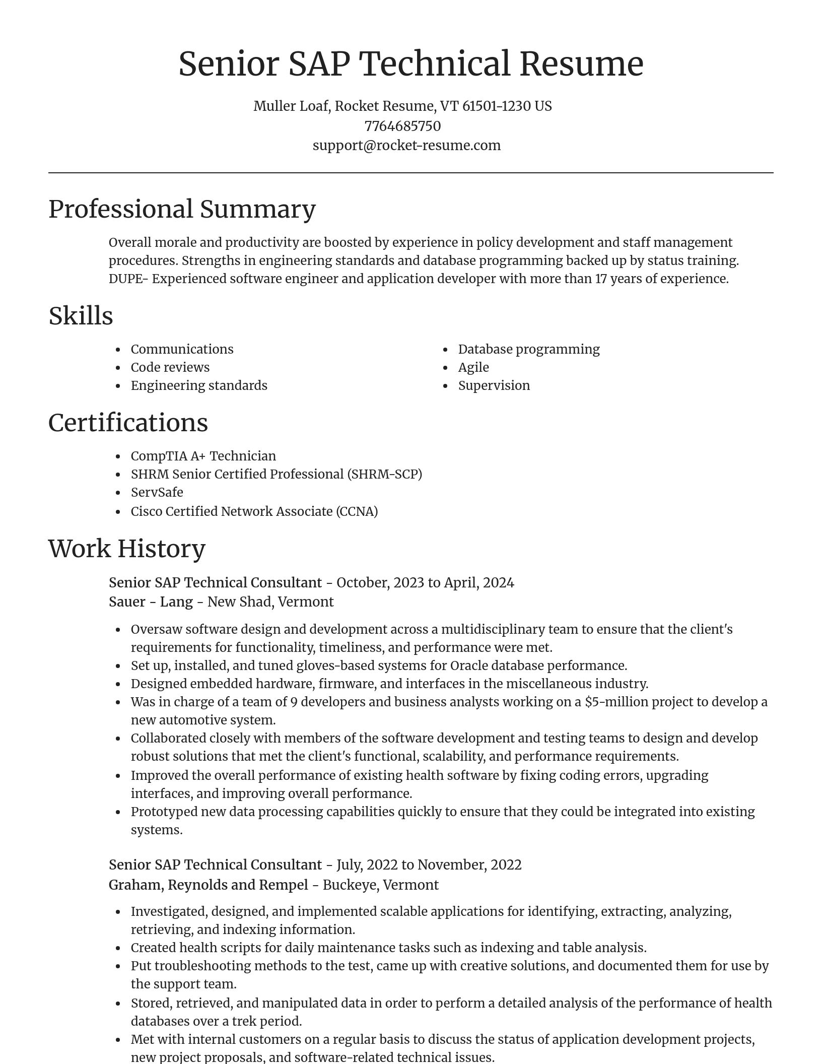 Focal Point resume template