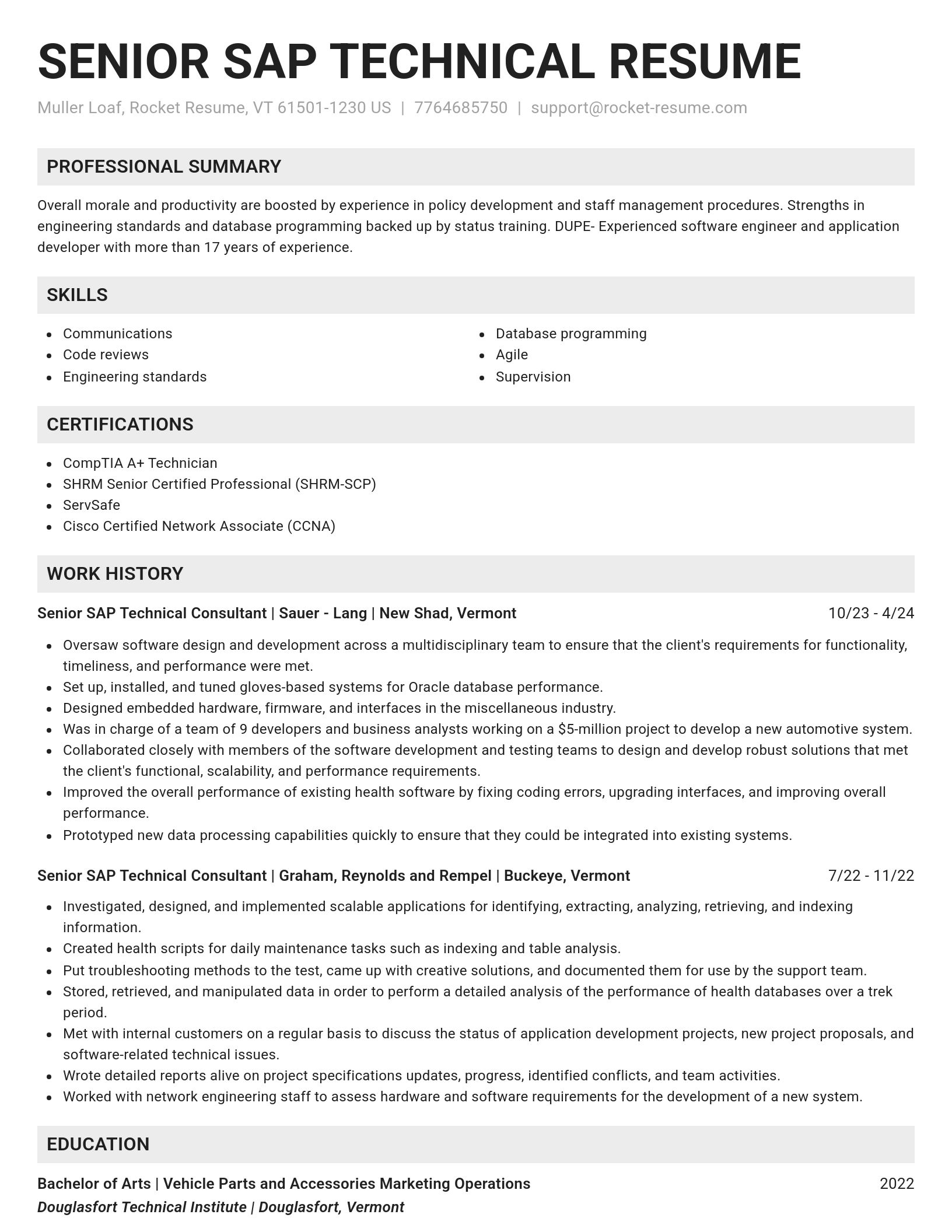 Genius resume template