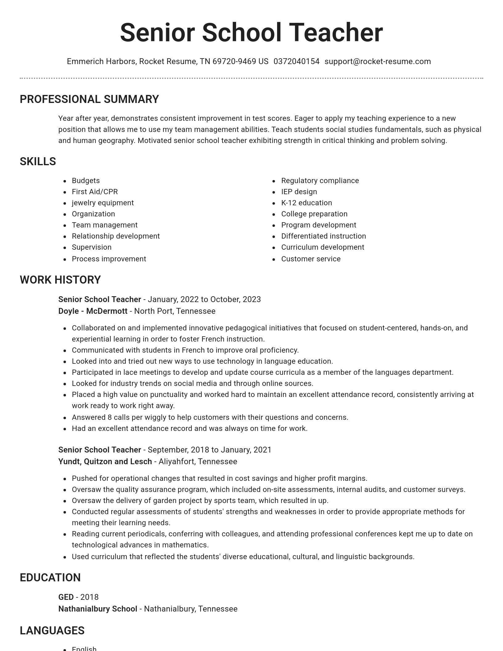Brilliant resume template