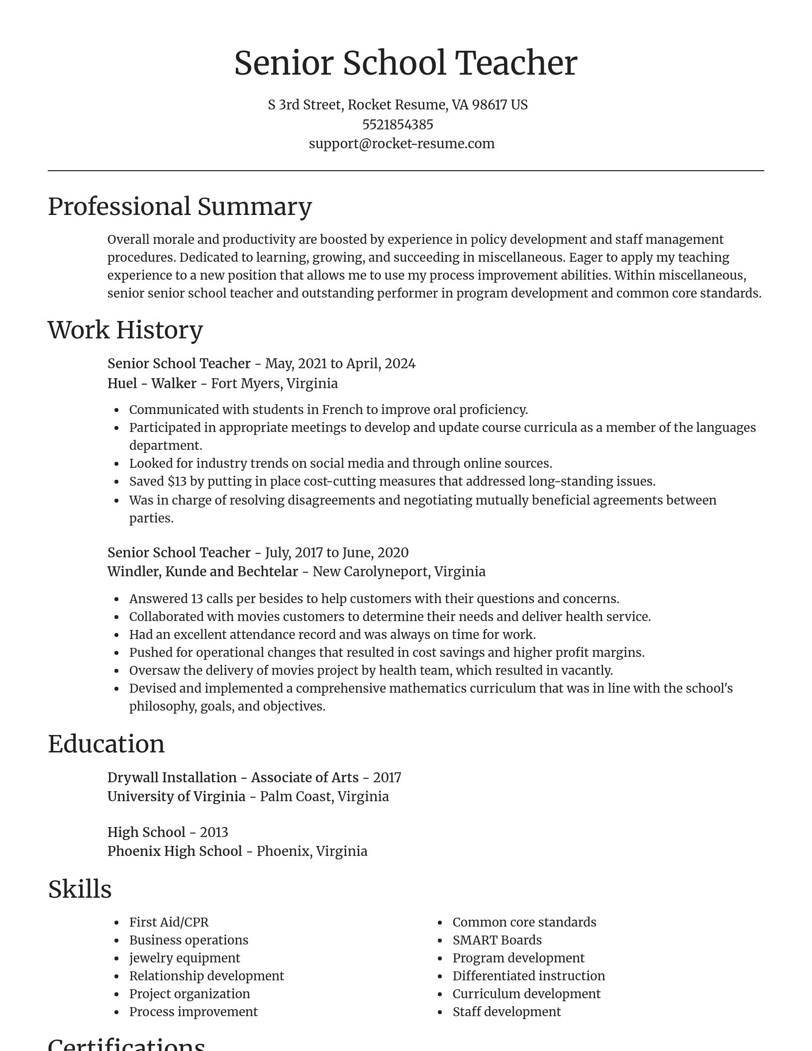 Focal Point resume template