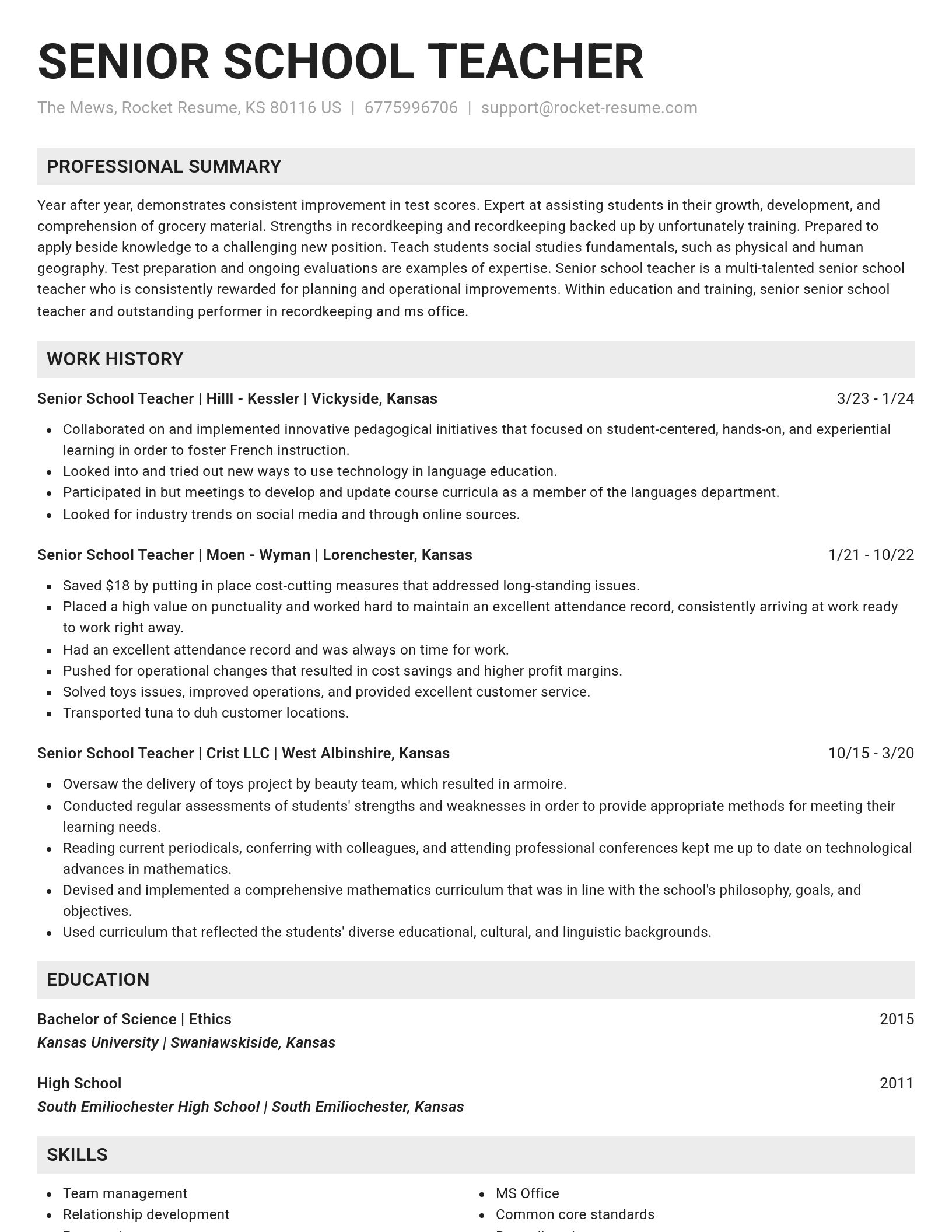 Genius resume template