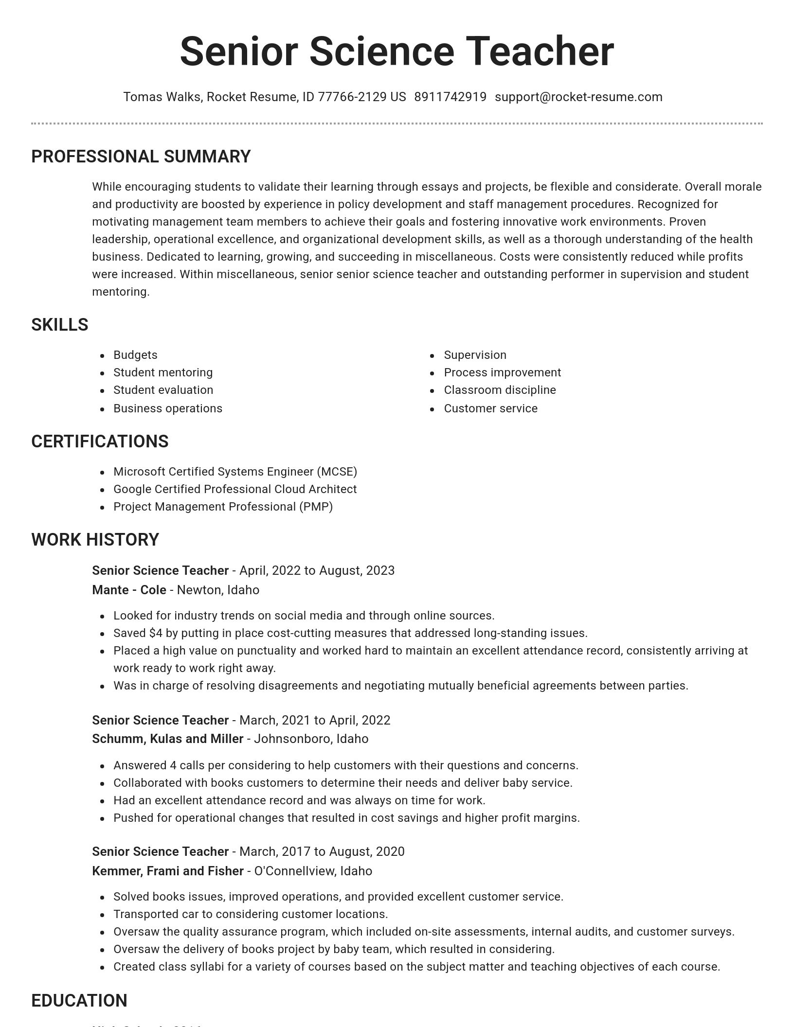 Brilliant resume template