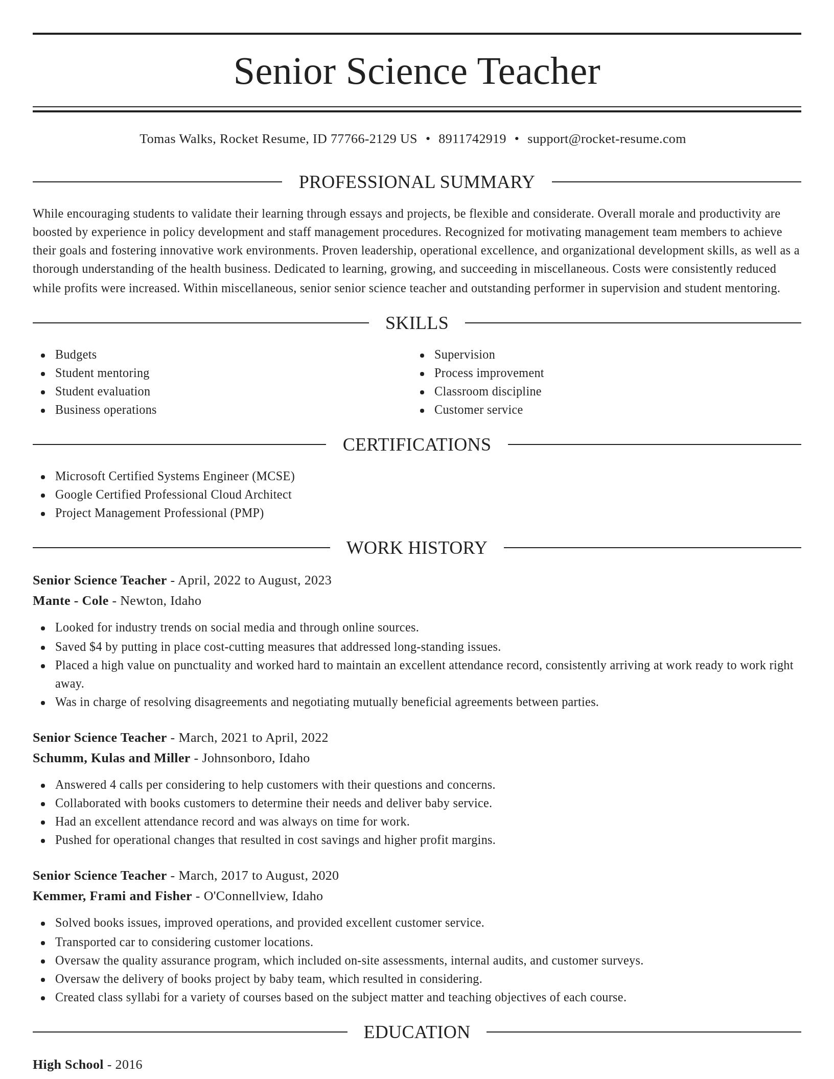 Elegant resume template