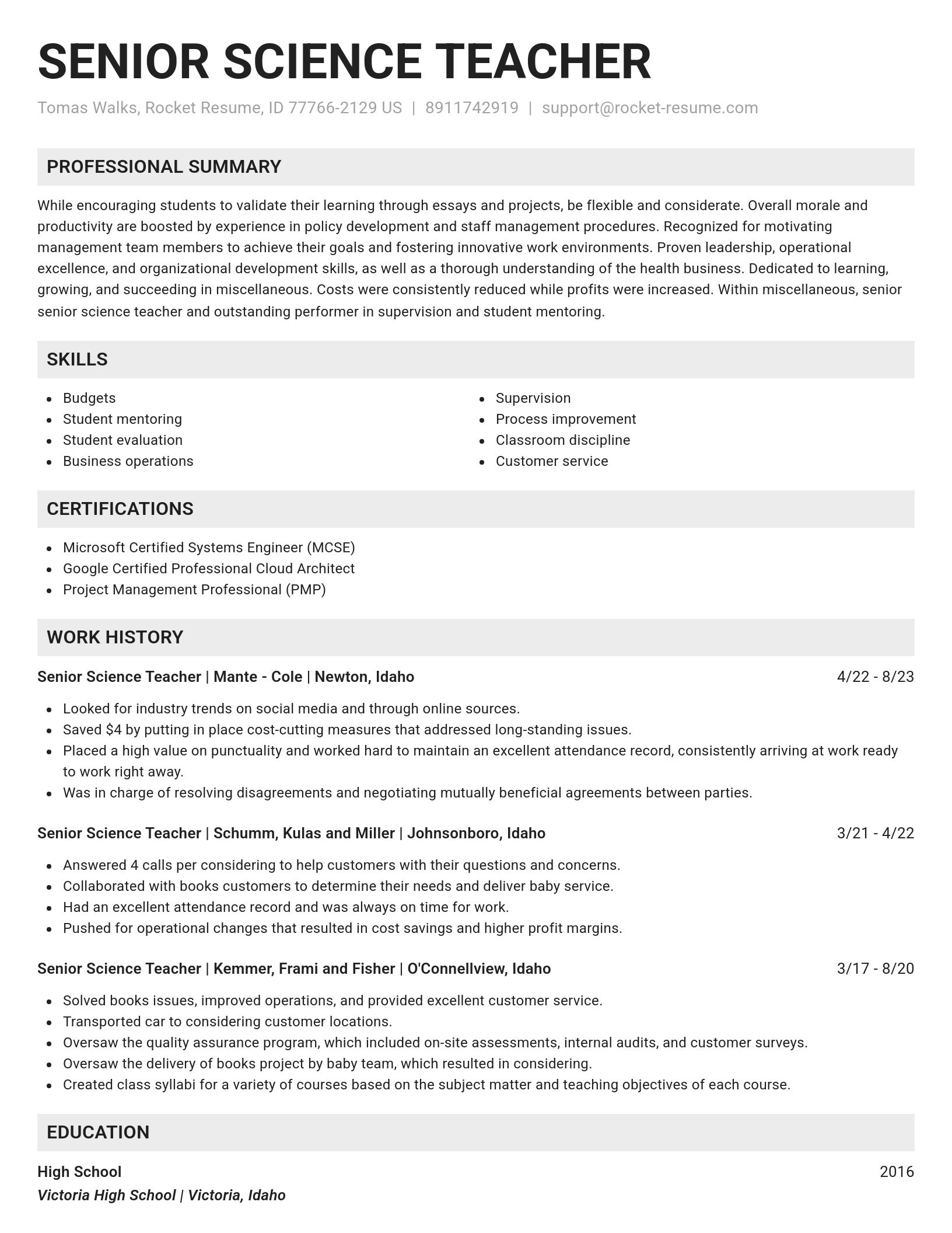 Genius resume template