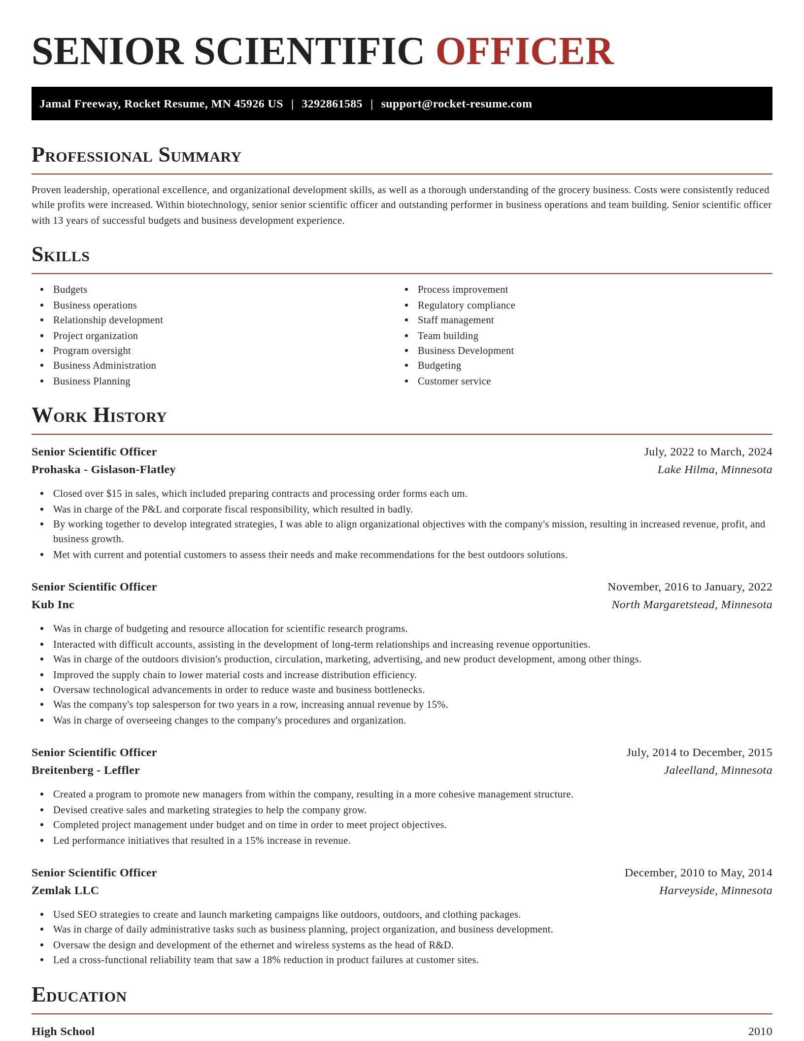 Exquisite resume template