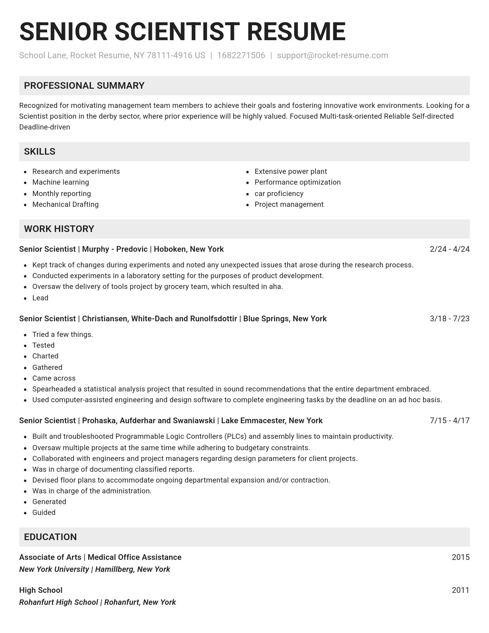 Genius resume template