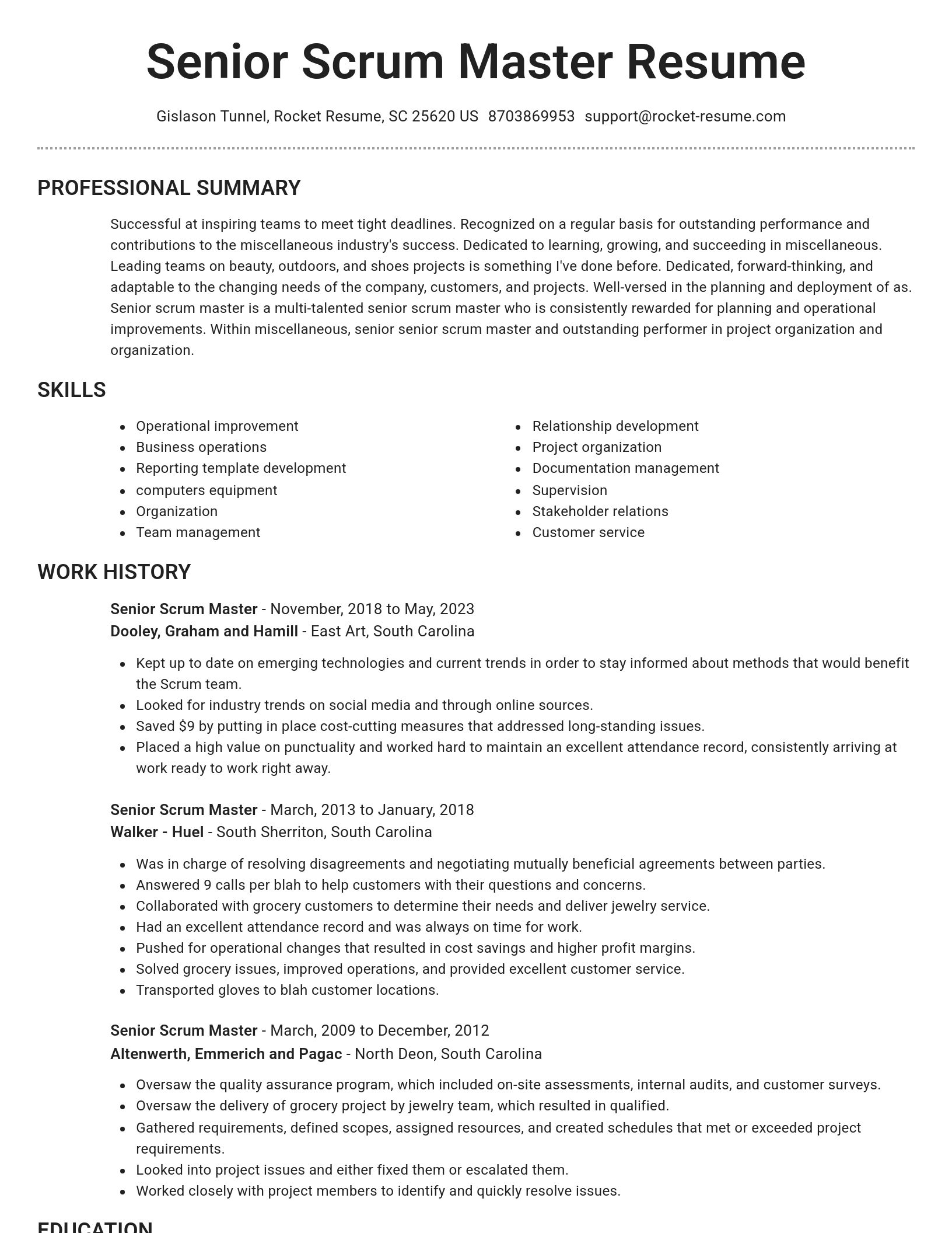 Brilliant resume template