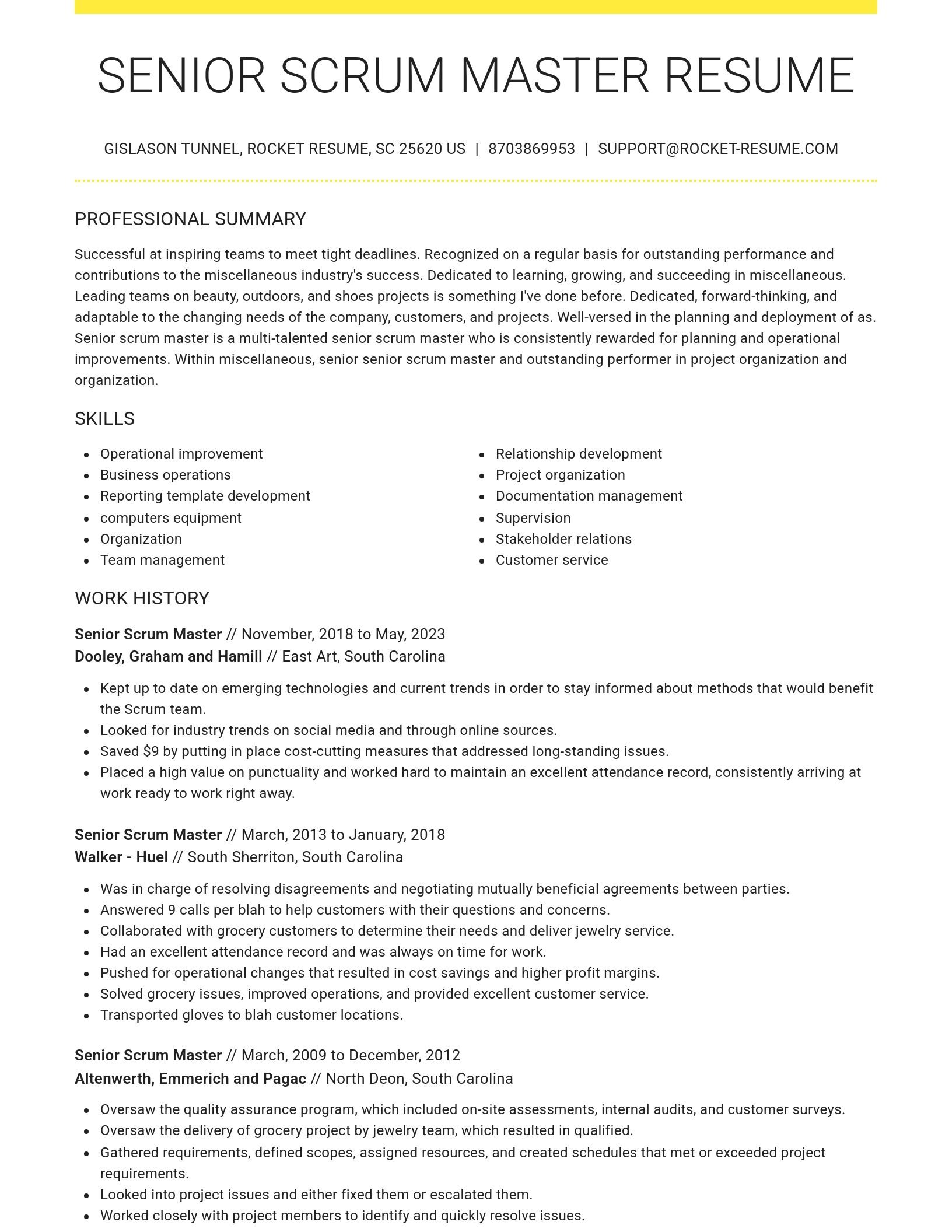 Grand resume template