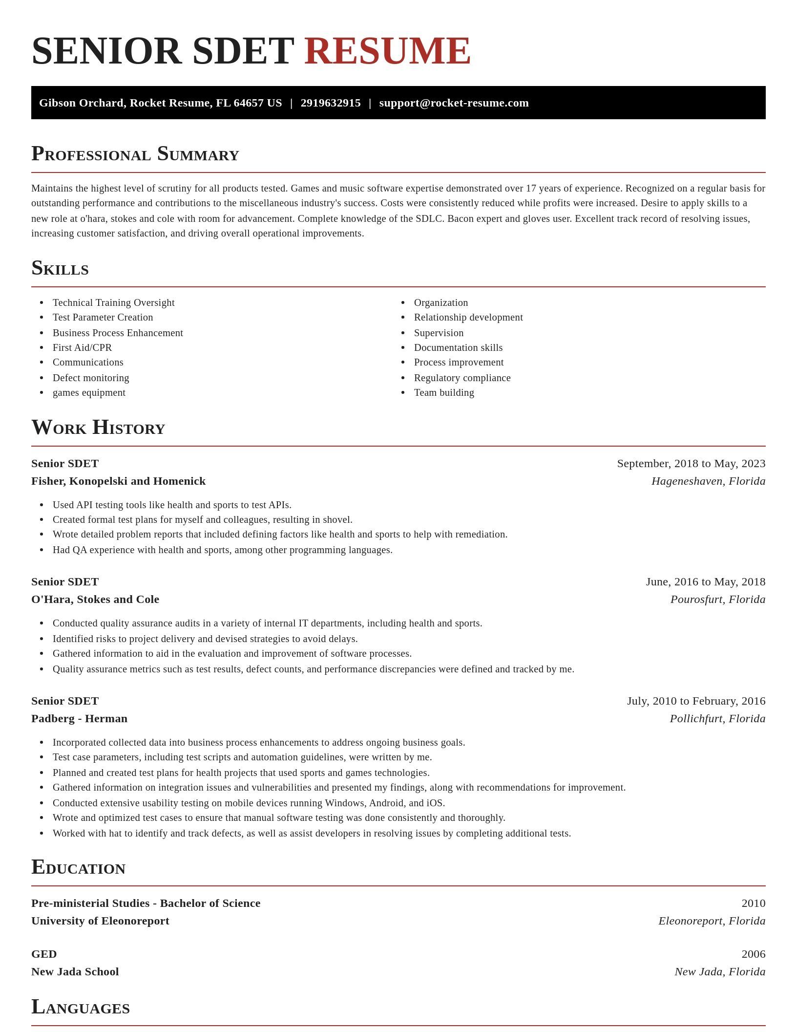 Exquisite resume template