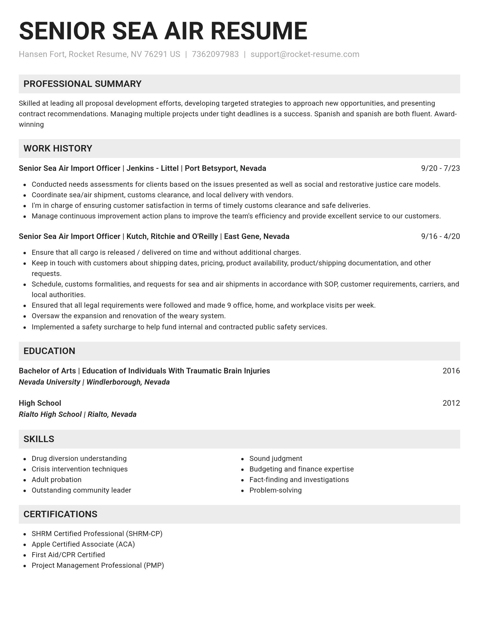 Genius resume template