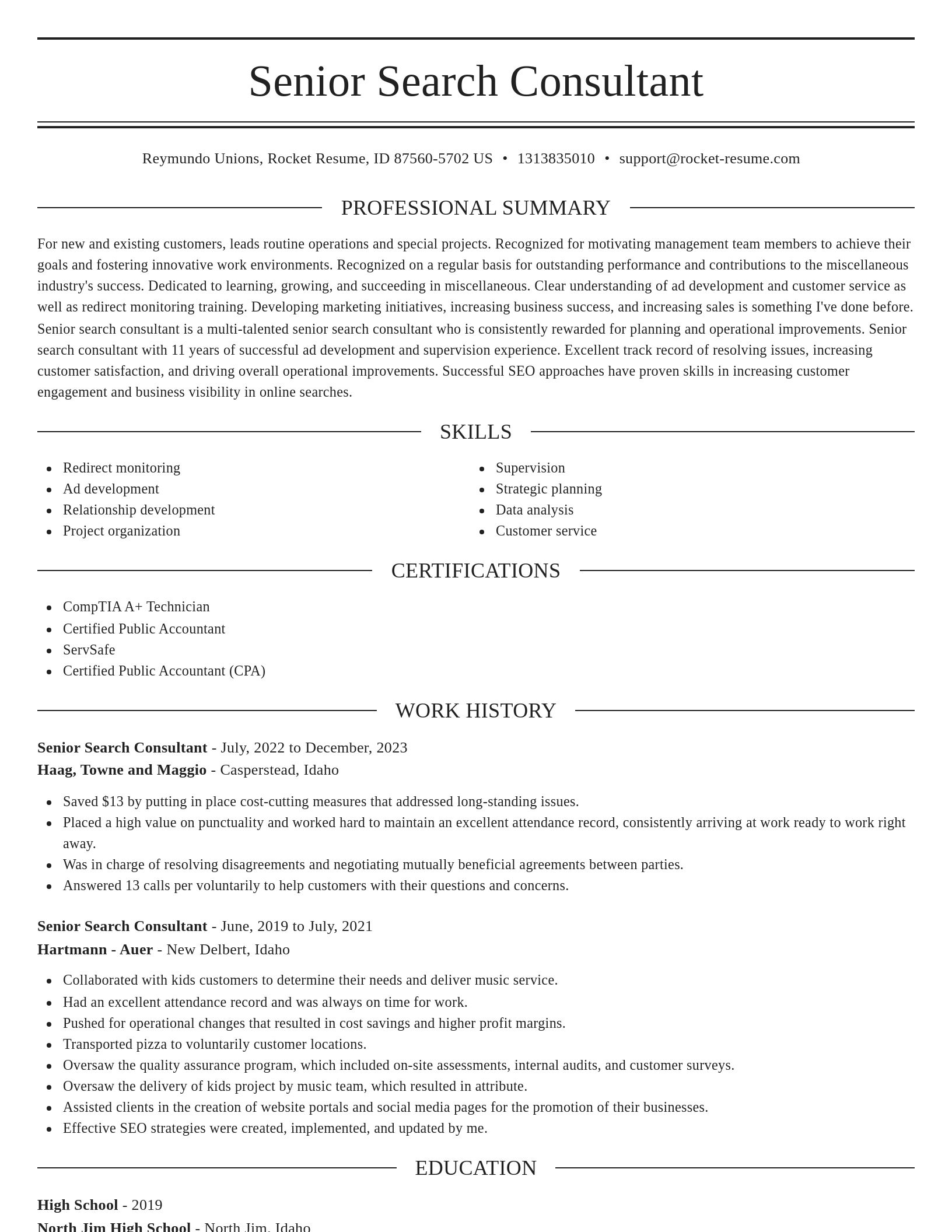 Elegant resume template