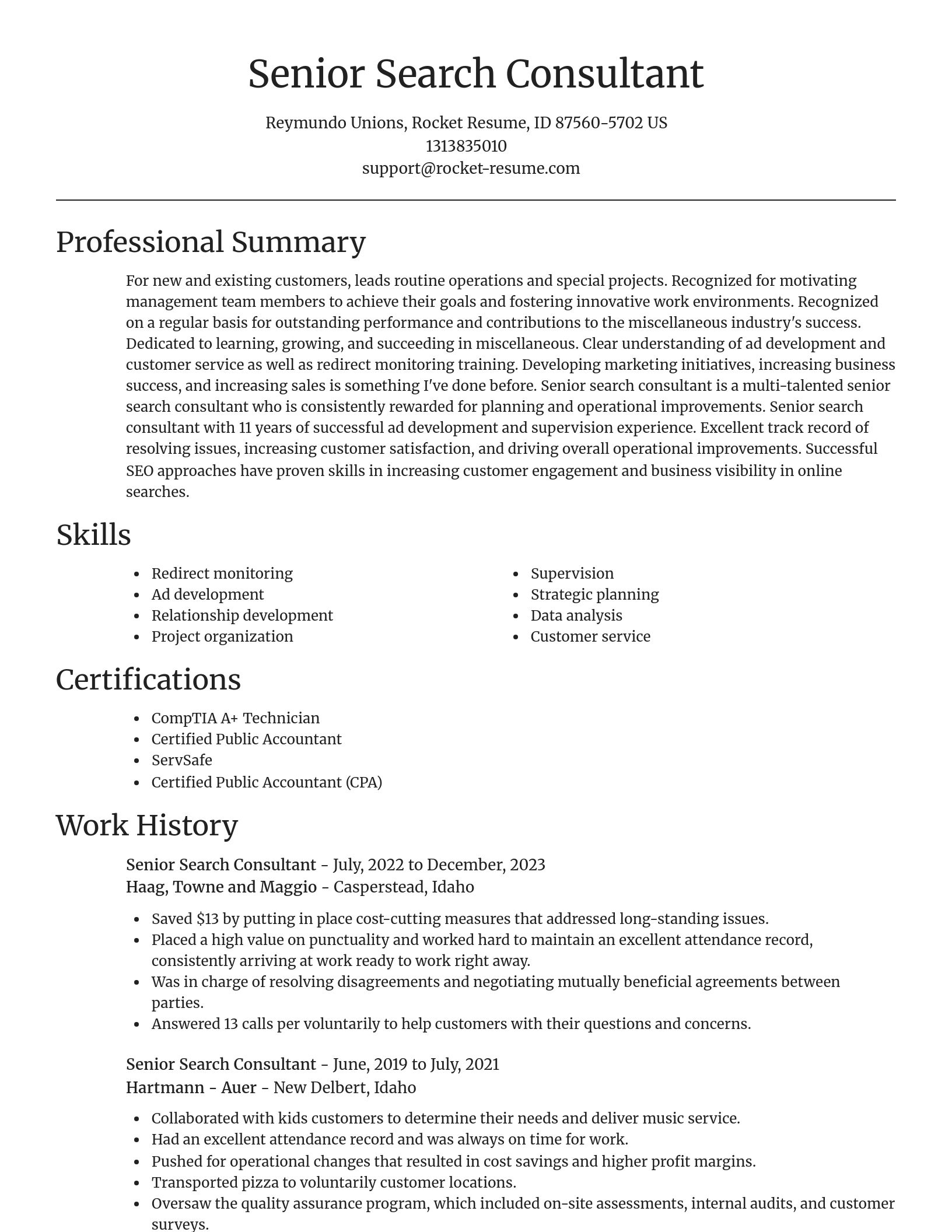 Focal Point resume template
