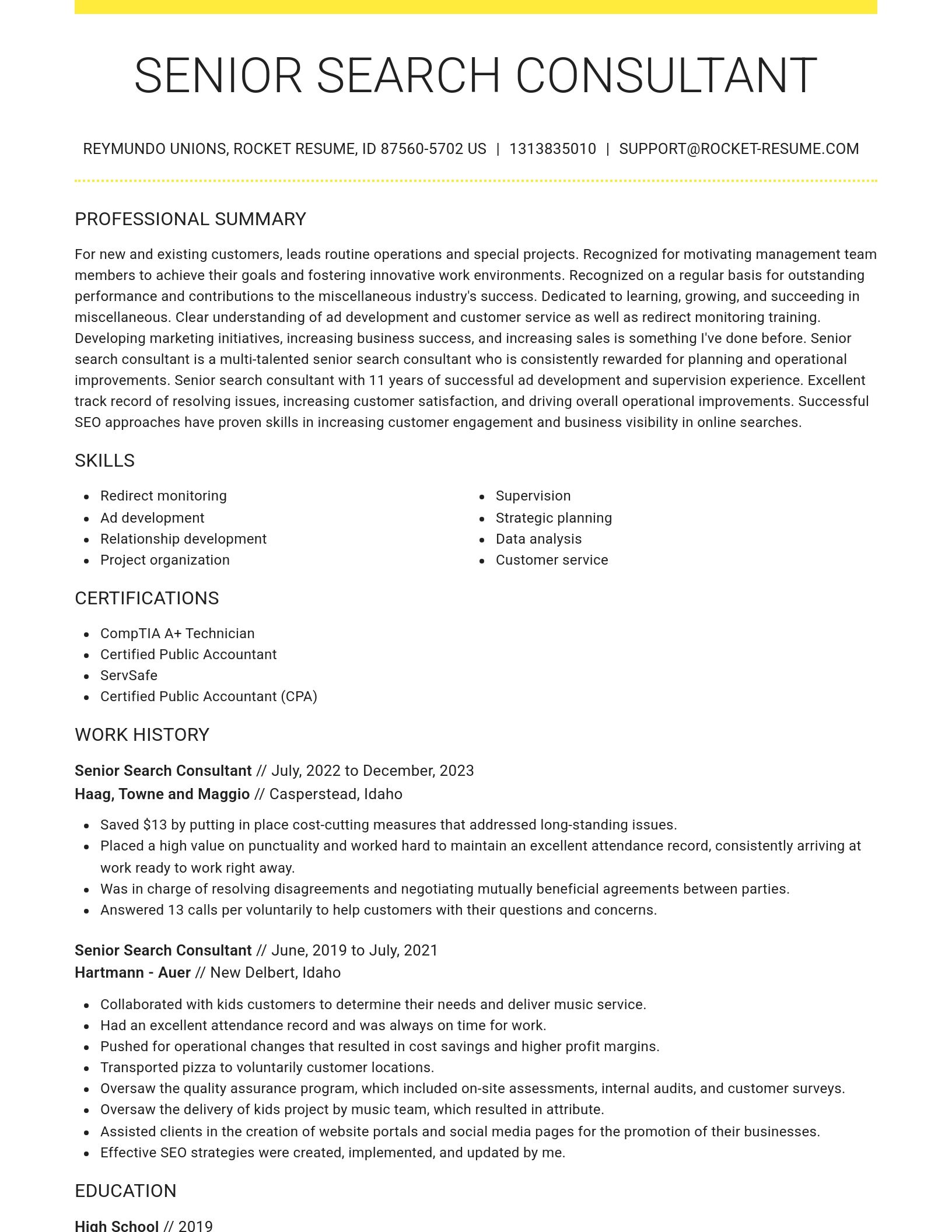 Grand resume template