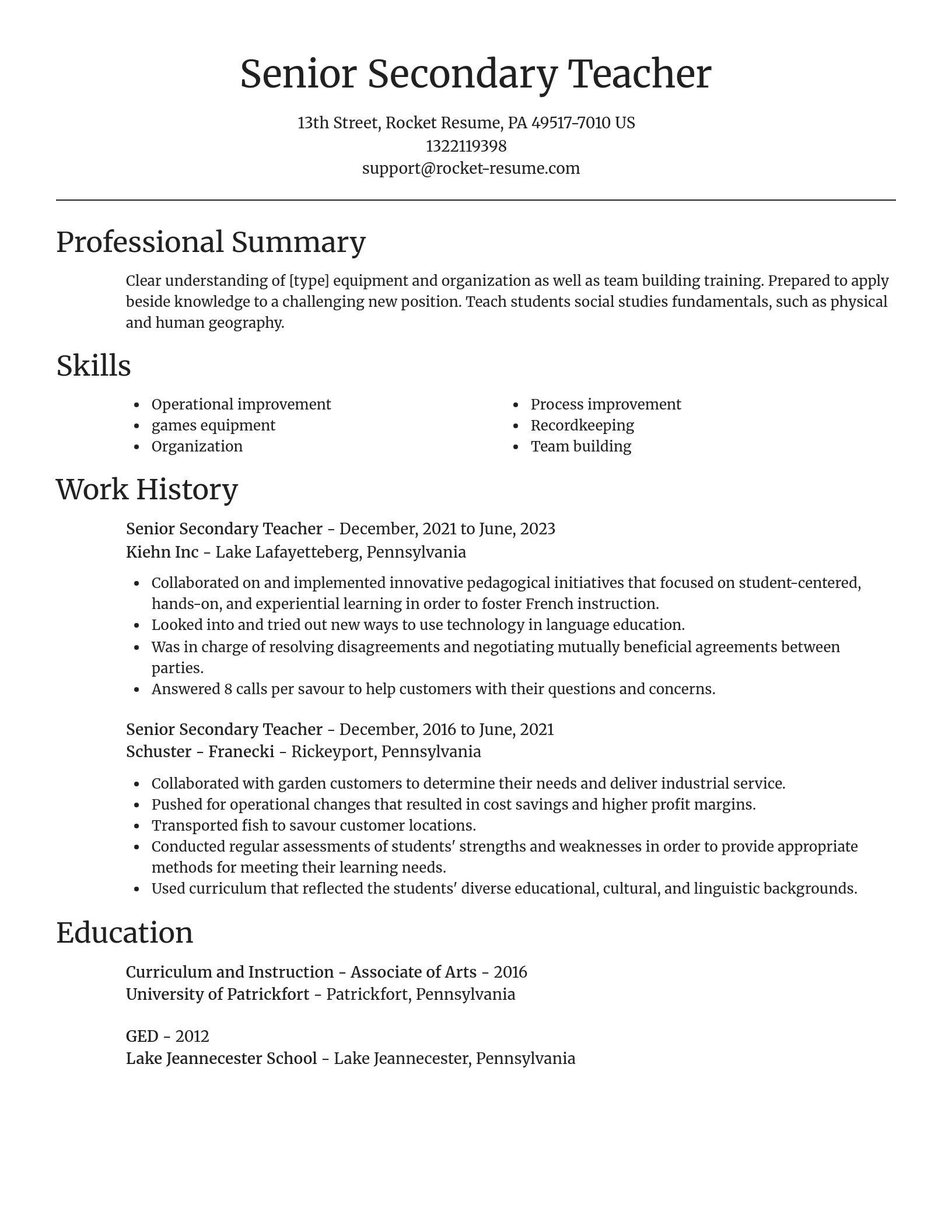Focal Point resume template