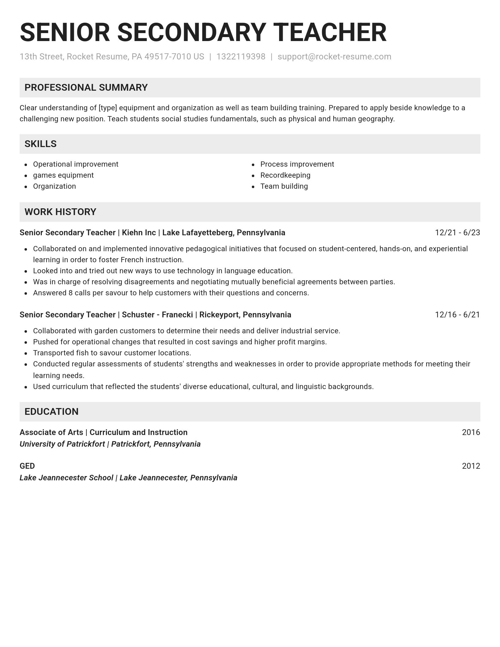 Genius resume template