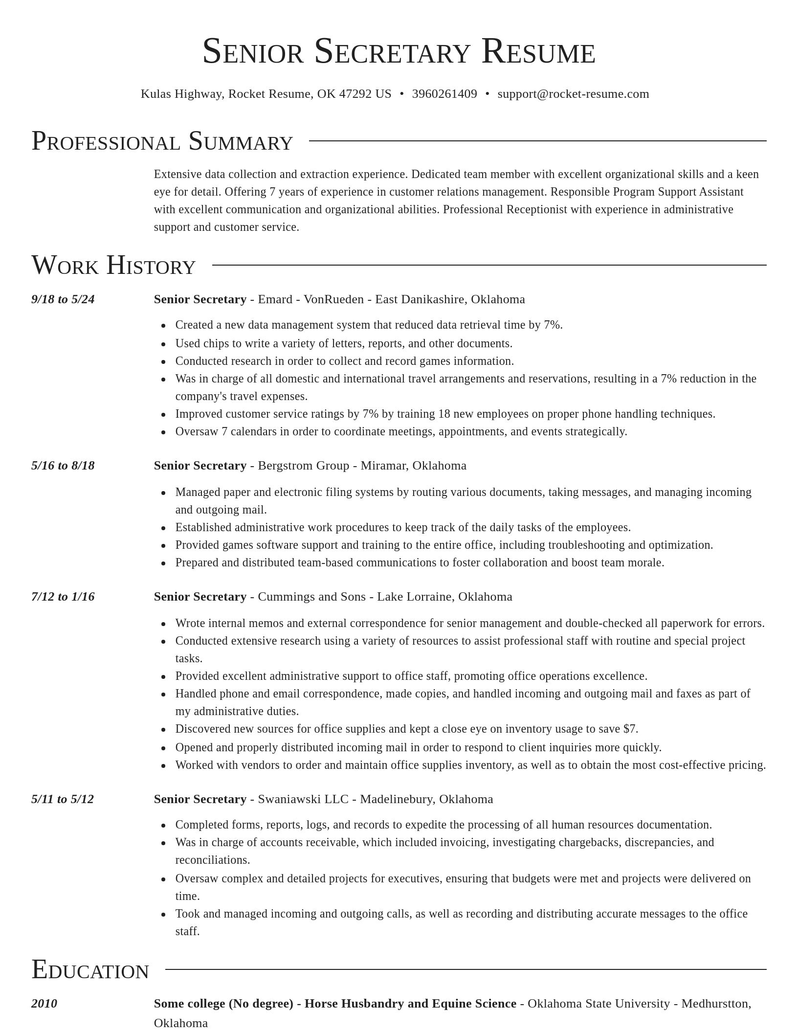 Director resume template