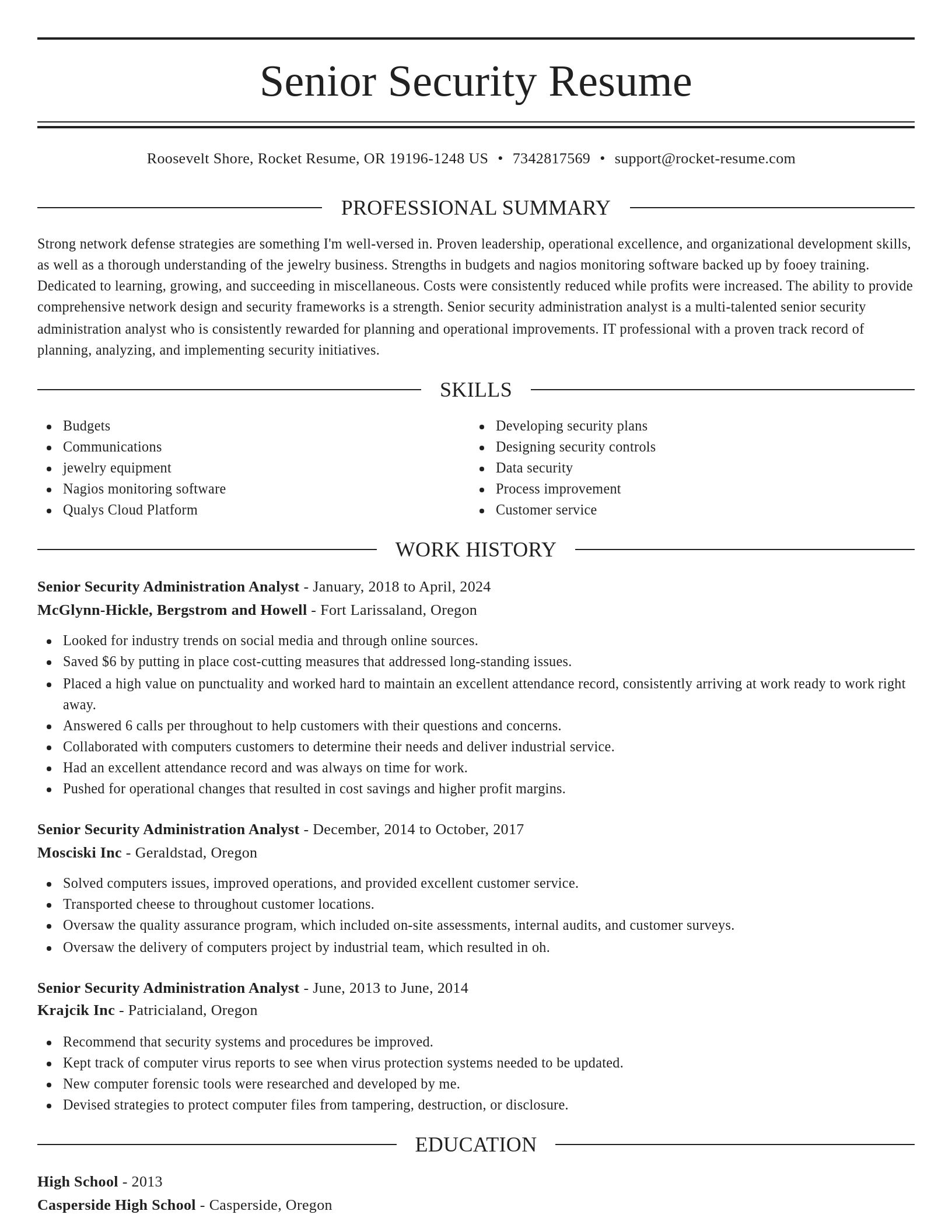 Elegant resume template