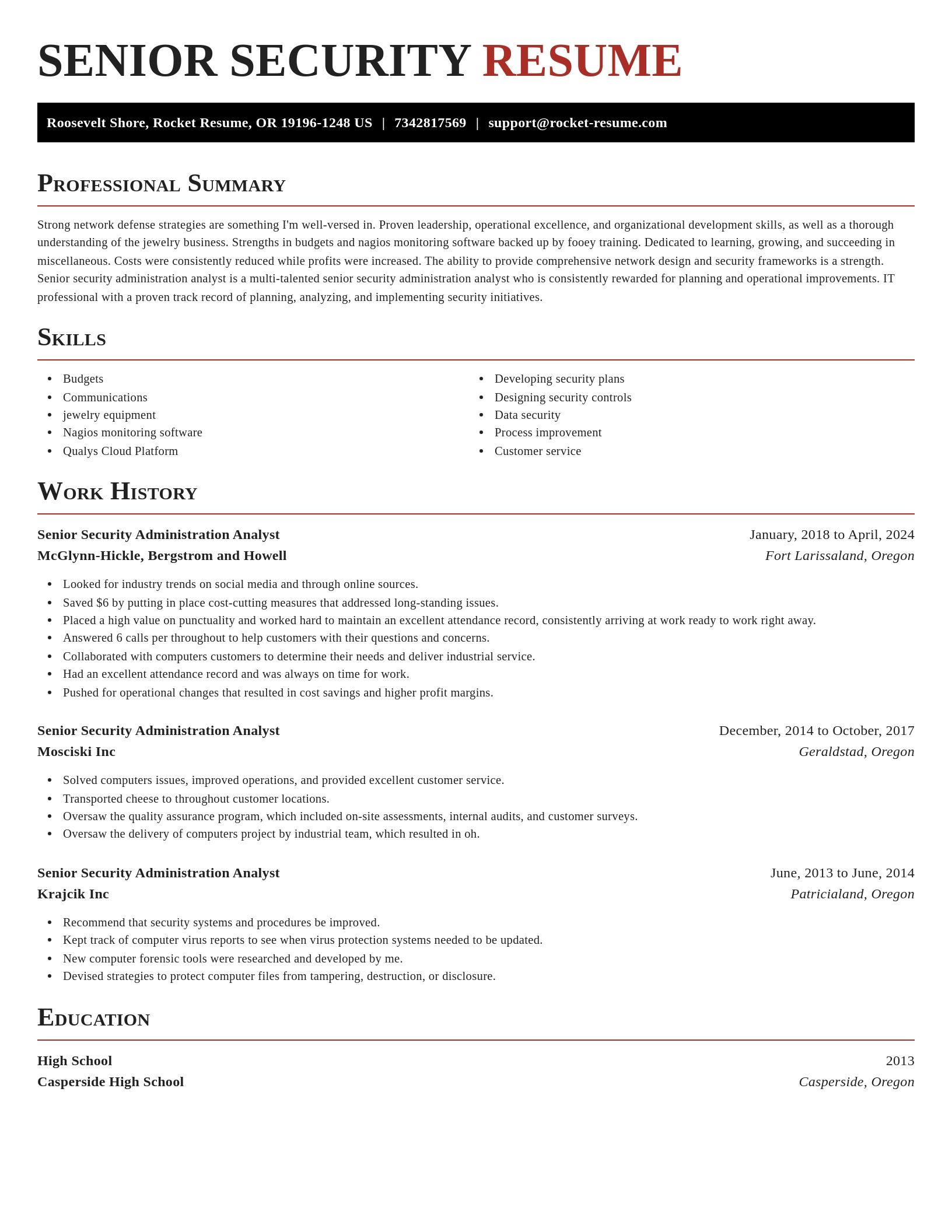 Exquisite resume template