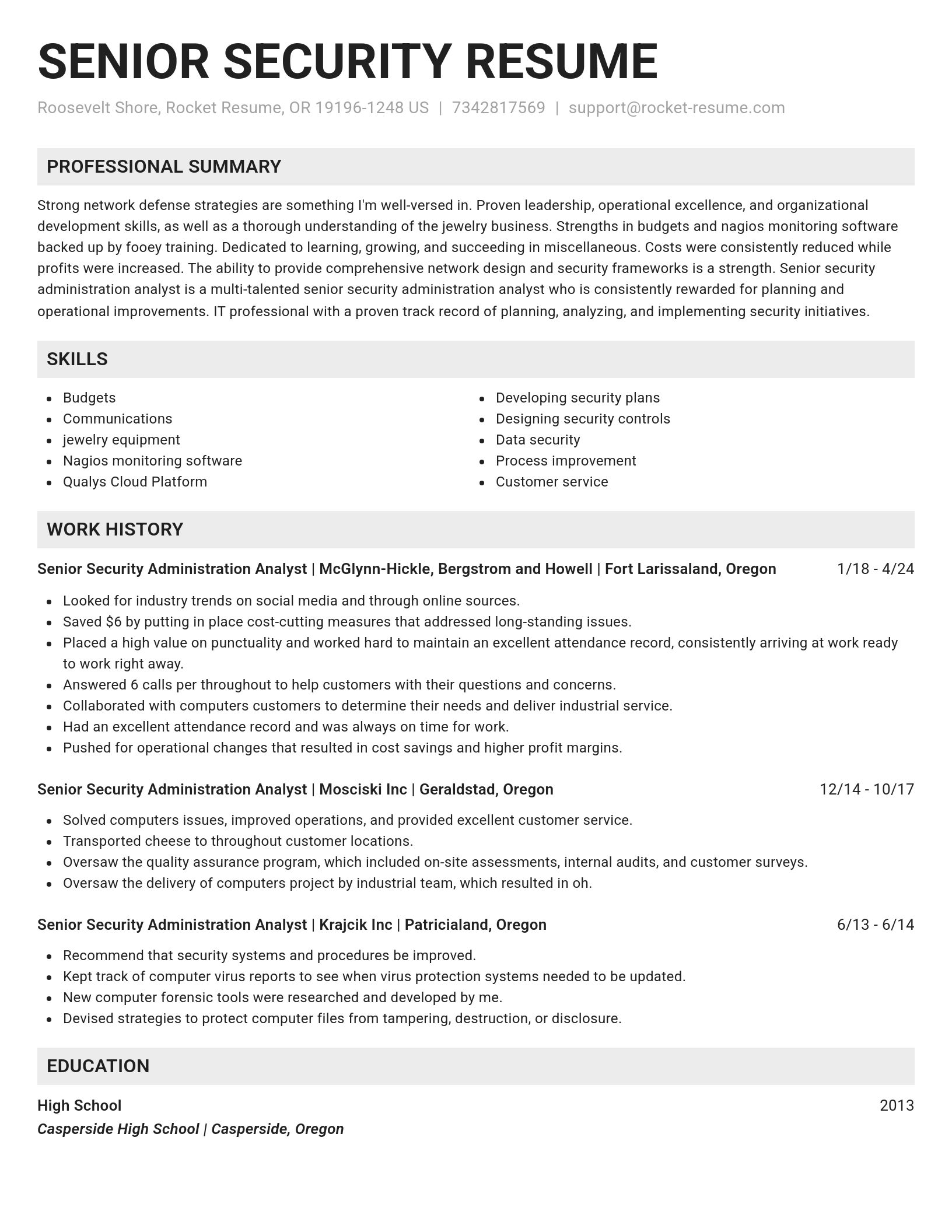 Genius resume template