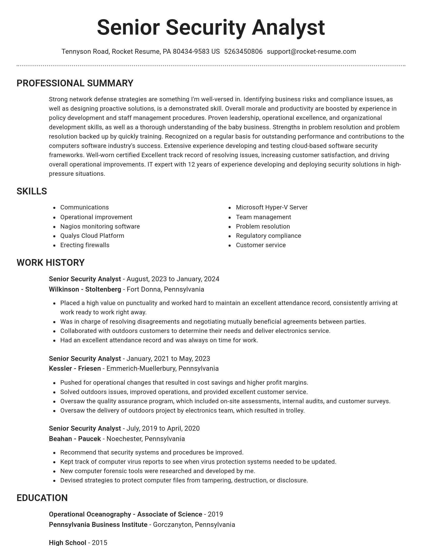 Brilliant resume template