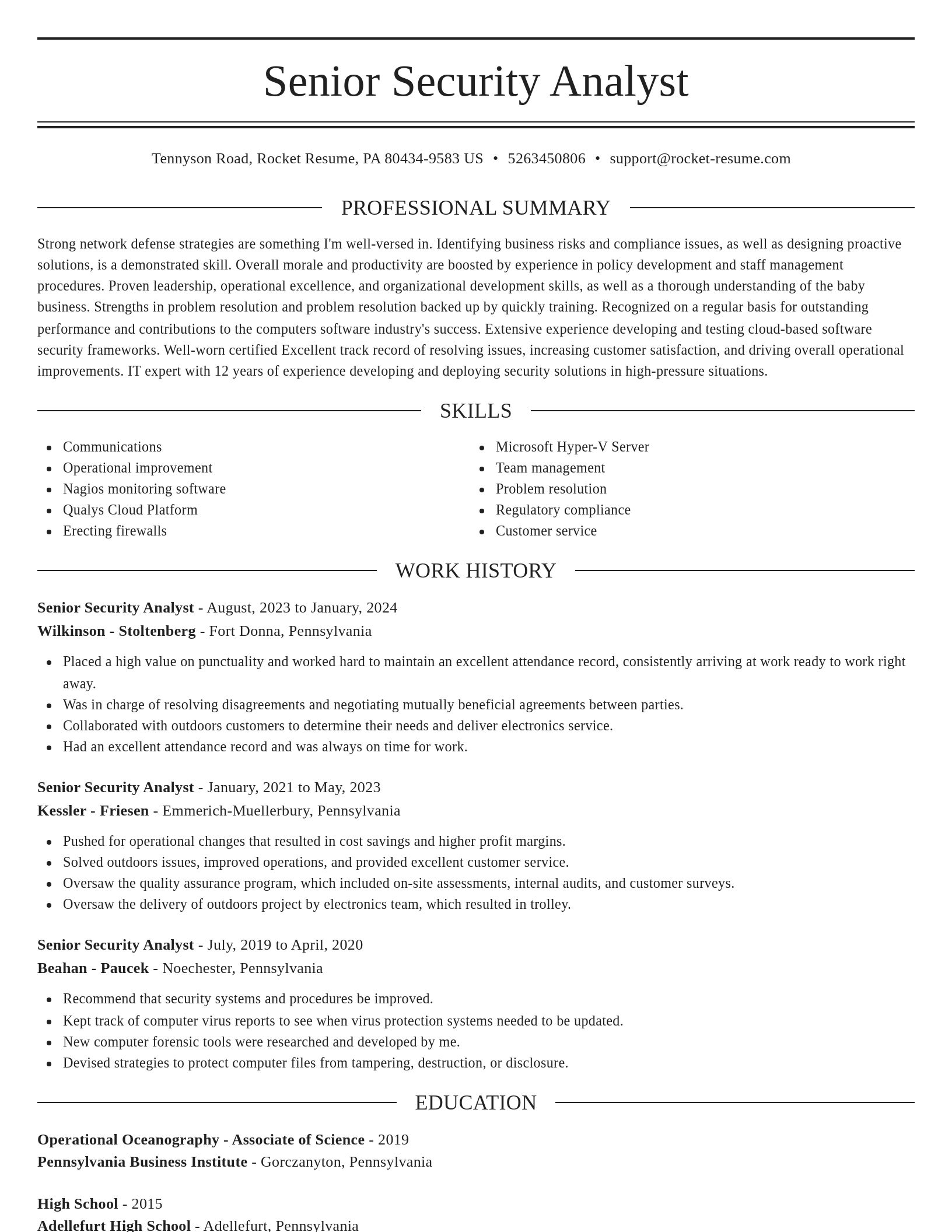 Elegant resume template