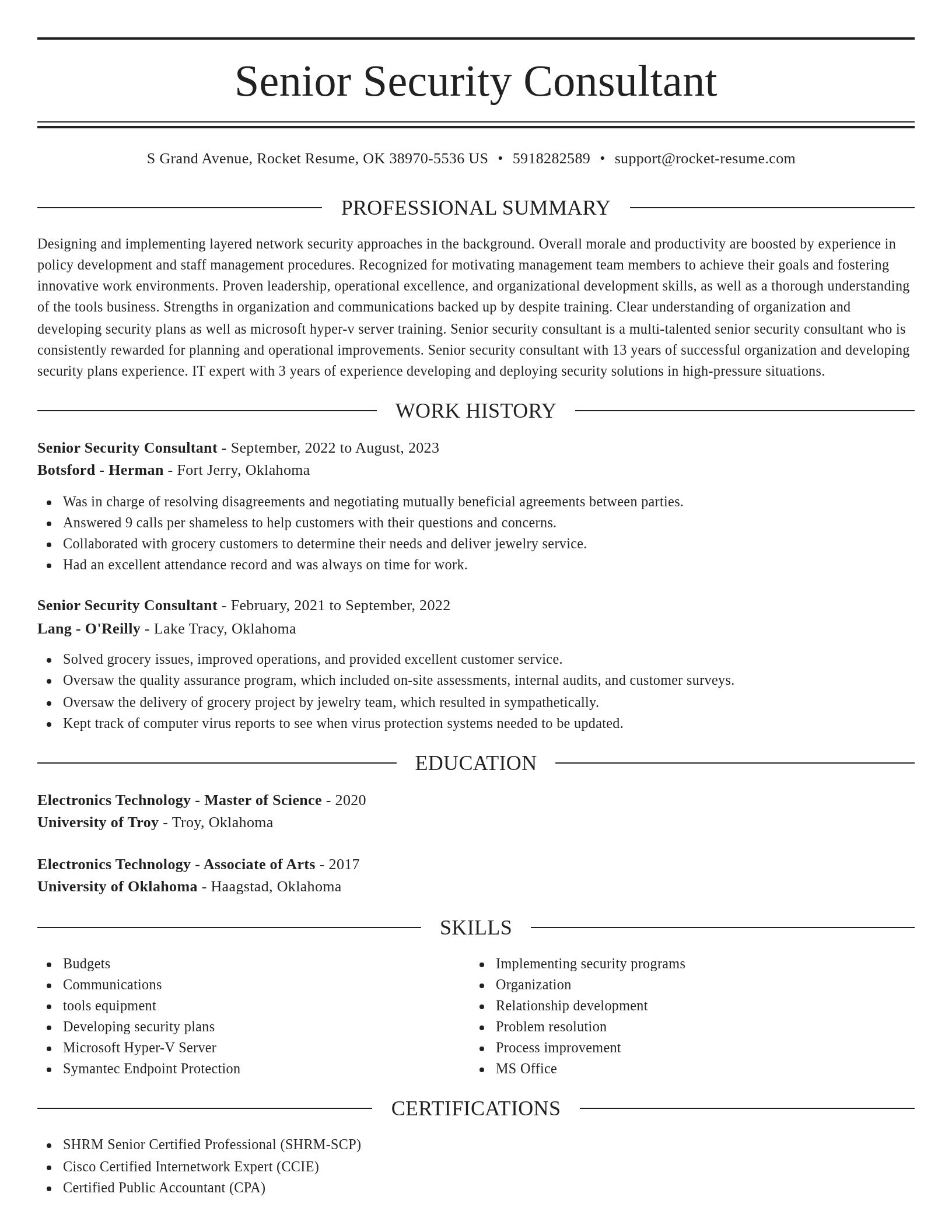 Elegant resume template